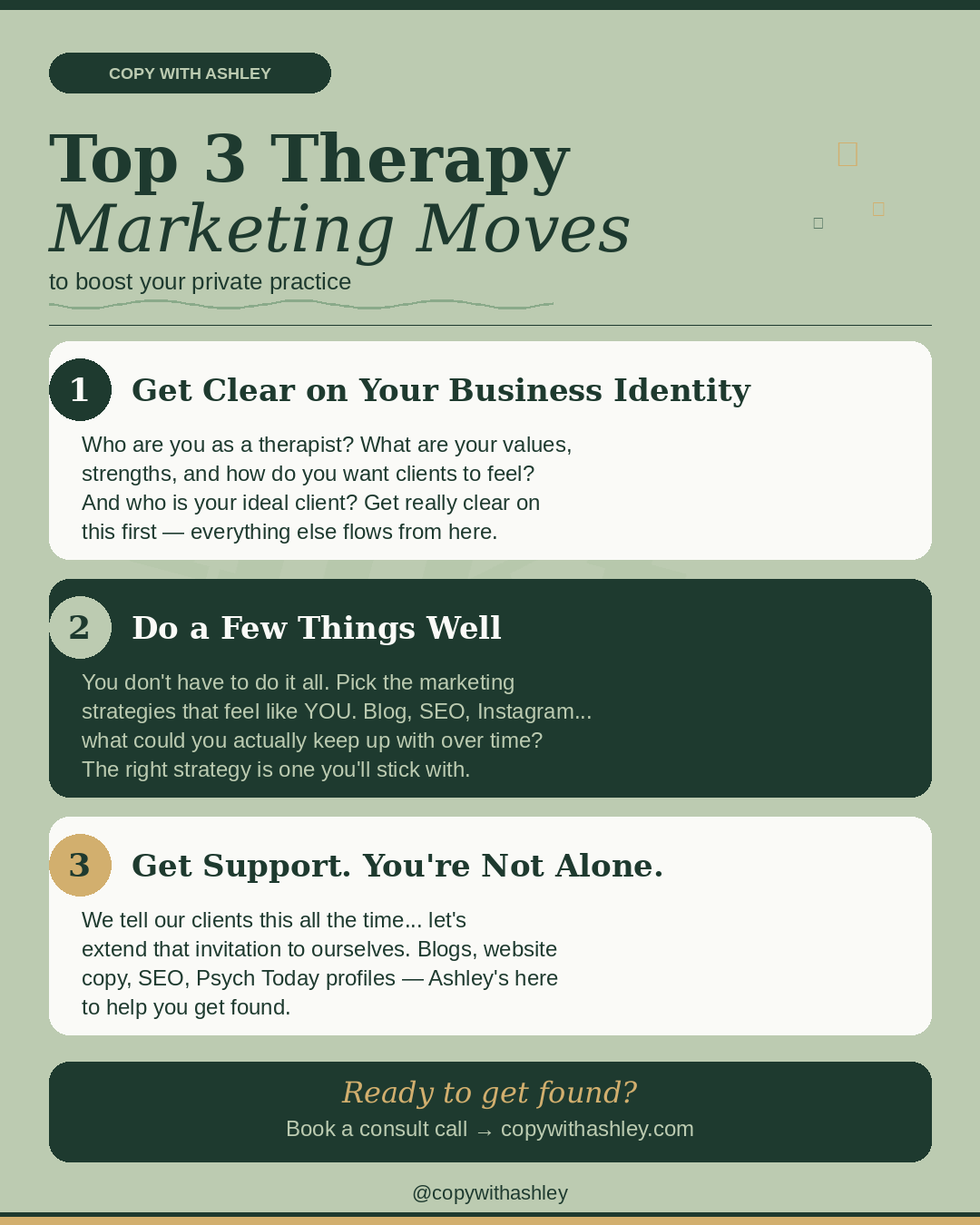 Top 3 Therapy Marketing Moves to Boost Your Therapy Practice