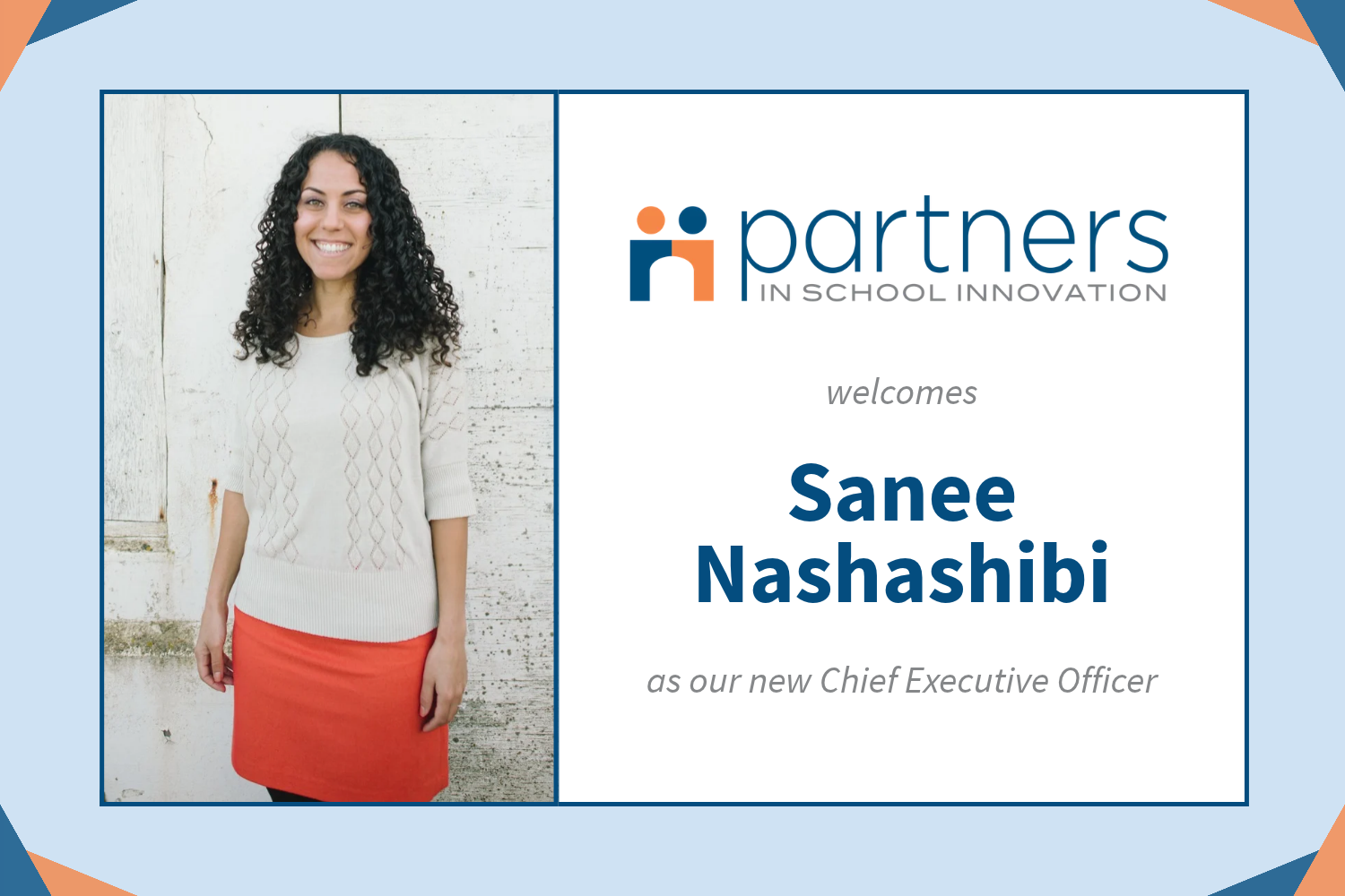 Partners in School Innovation Welcomes Sanee Nashashibi as New CEO