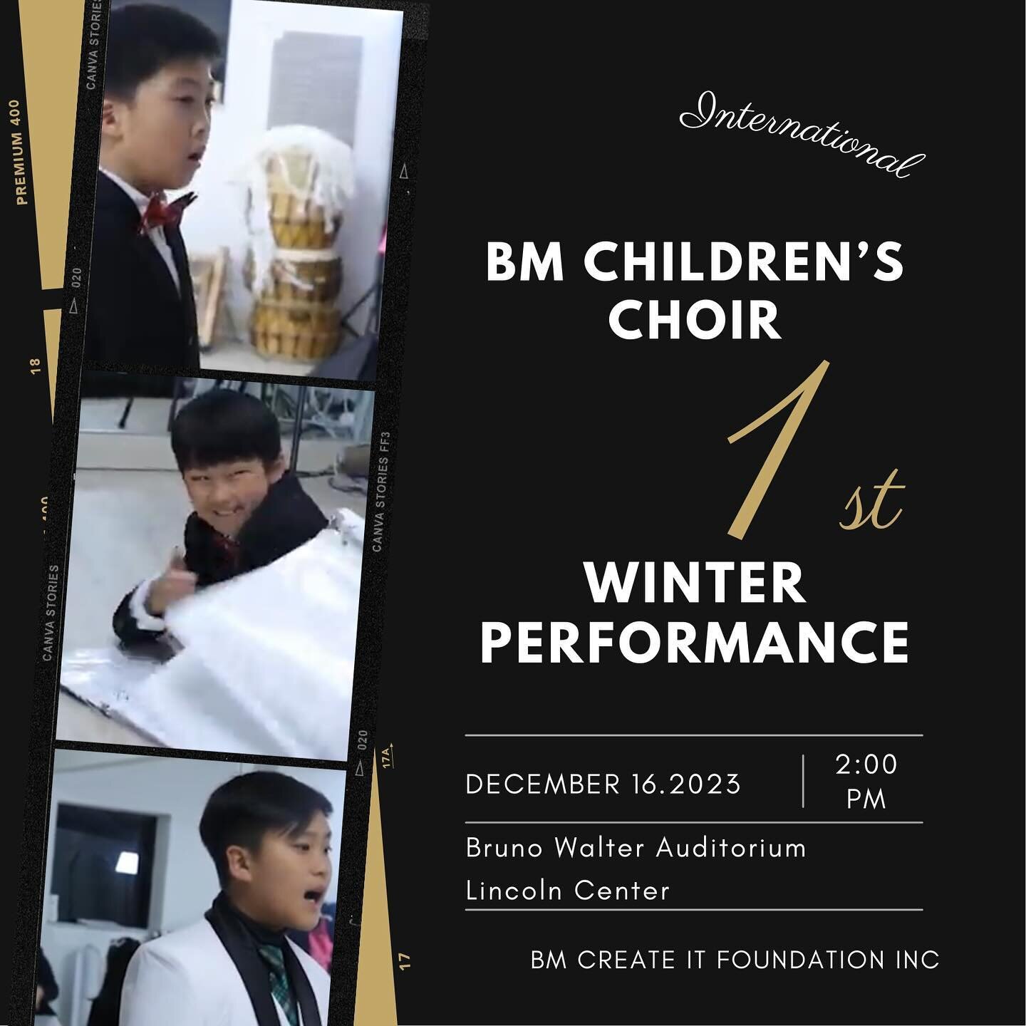 12.16.Sat 2023

BM children&lsquo;s choir 1st winter performance 

We invite you. It is free admission, and anyone who needs comfort and healing in the year 2023 can join together.

@bm__academy @bm.ent_official @bmchildrenchoir @bm.cif @b_r_u_n_c_h 