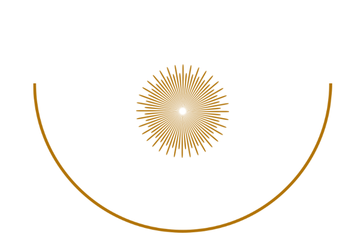 Golden Color graphic of areola's. The areola is a sun graphic.