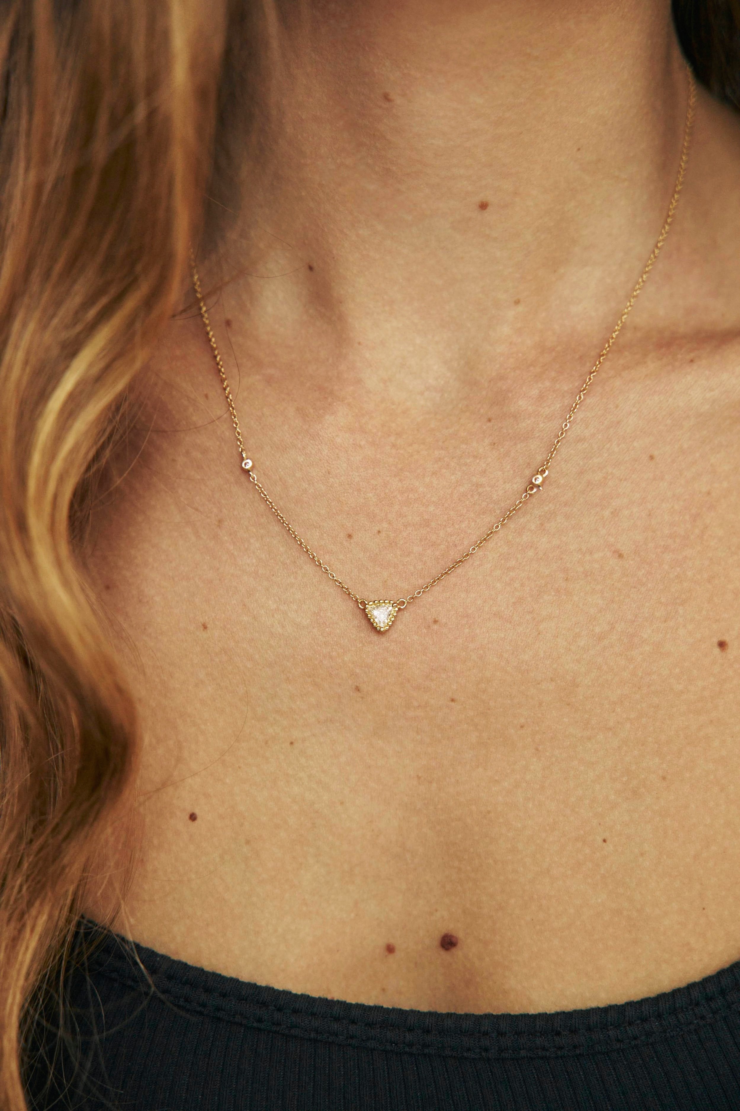 Diamond Bezel Necklace