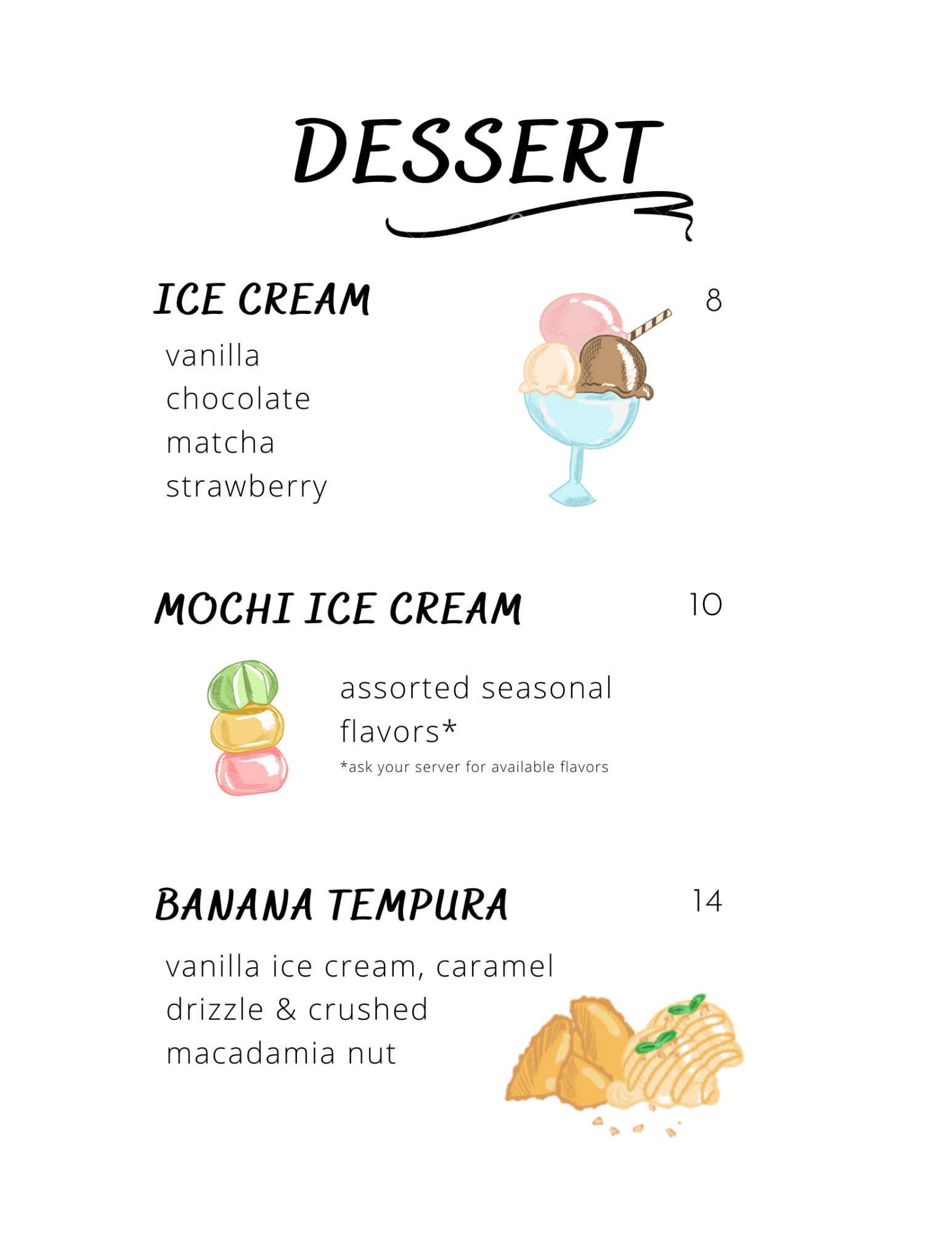 Dessert — Sushi Spot Waikiki