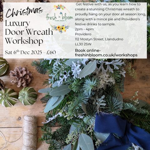 LUXURY CHRISTMAS WREATH WORKSHOP with FRESH IN BLOOM FLORIST