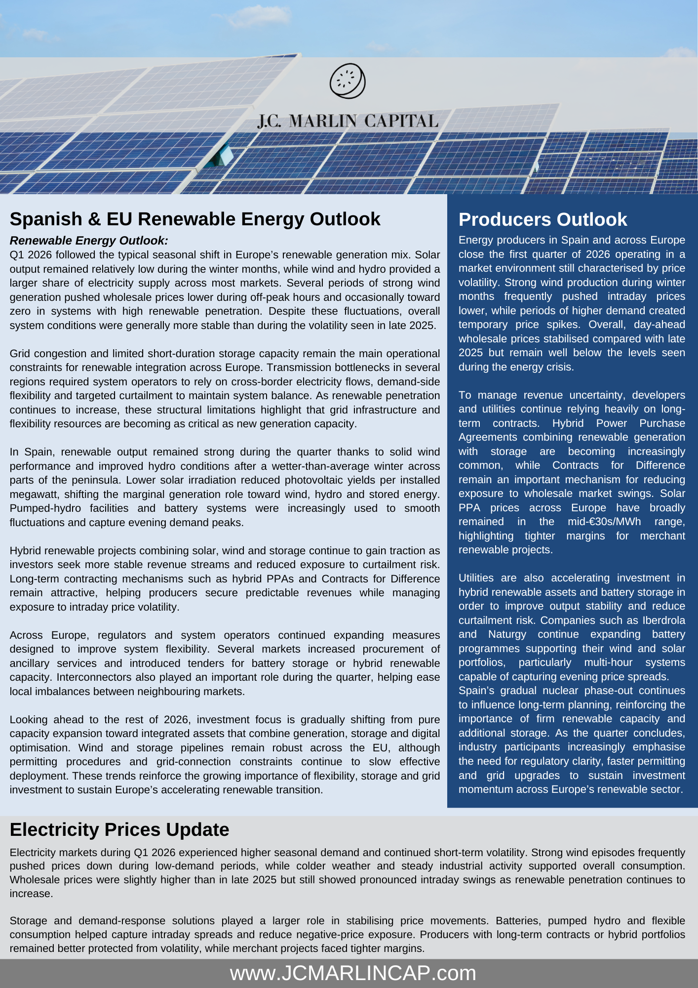 Renewable Energy Research - Q1 2026