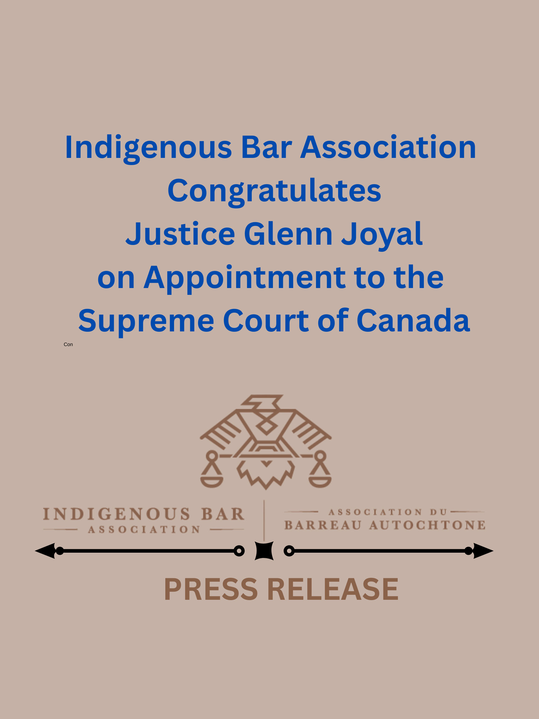 Congratulations Justice Glenn Joyal