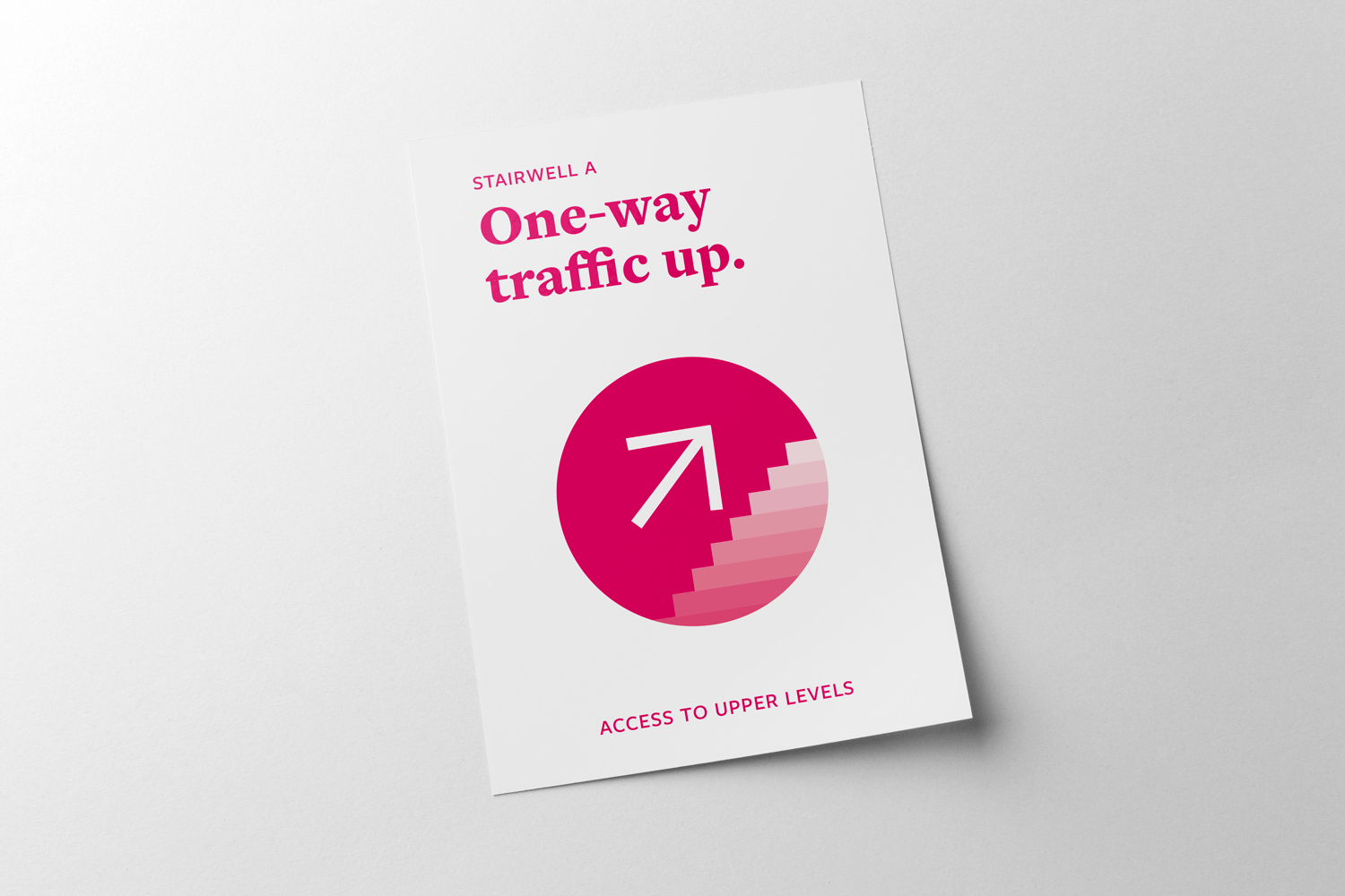 One-way traffic up poster.