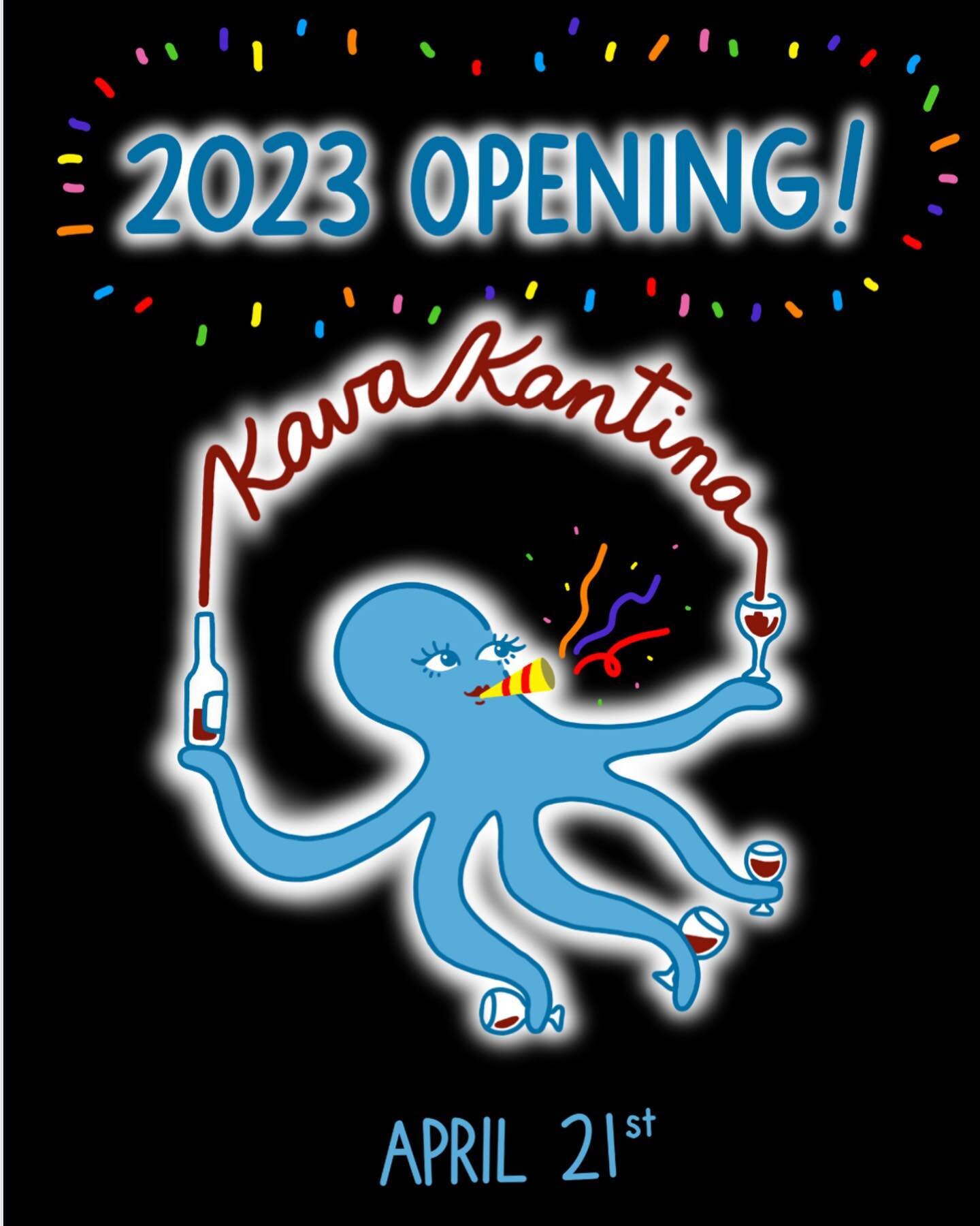 The wait is over! Kava Kantina opens Friday kicking off our second season. Join us!