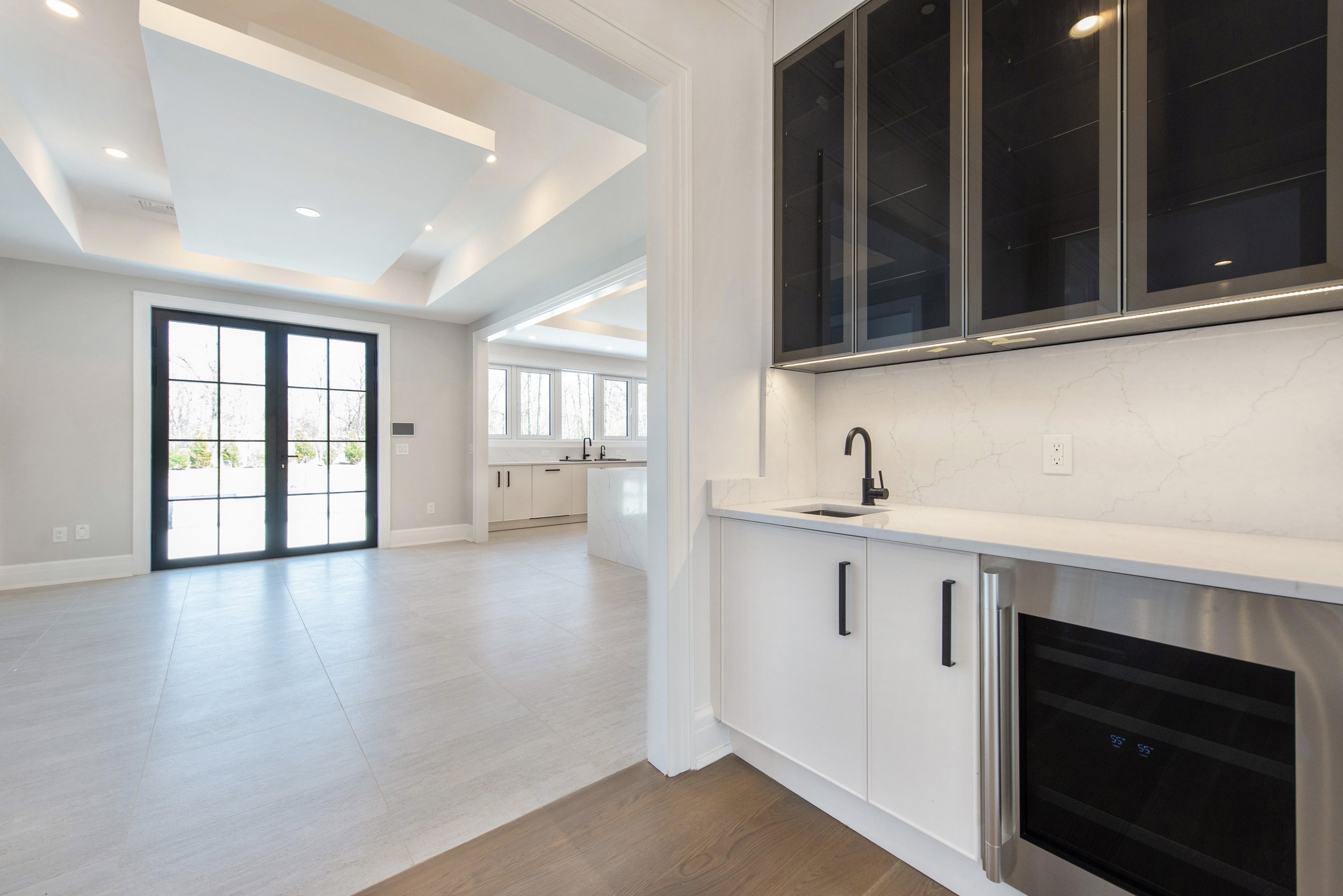 Designer Wet Bar with Wine Fridge