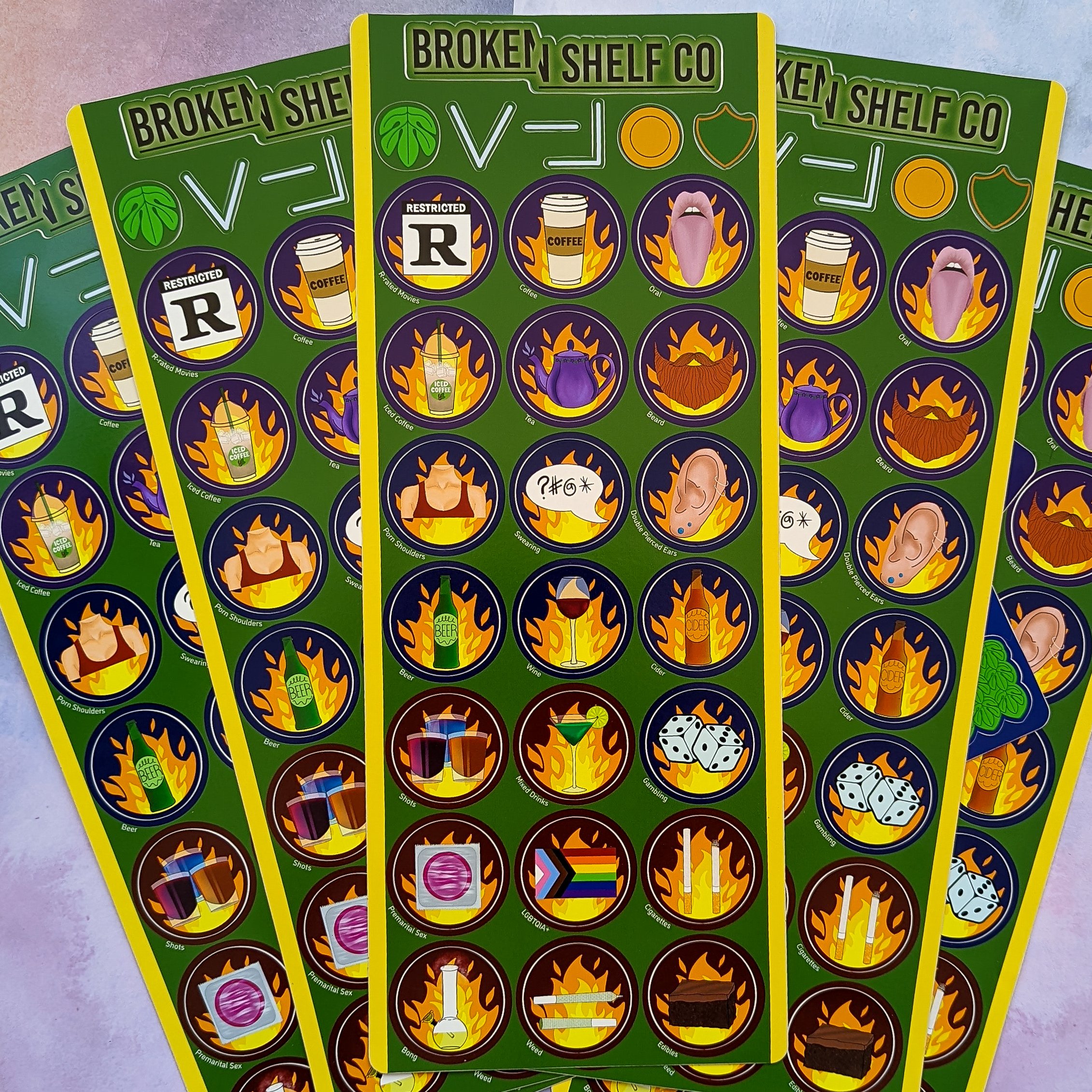 Sin "Merit Badge" Stickers - All the Sins