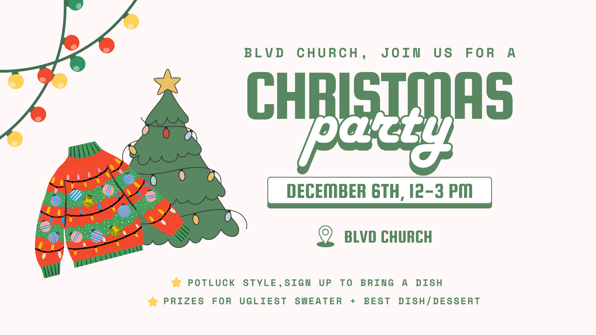 BLVD Church Christmas Party and Potluck