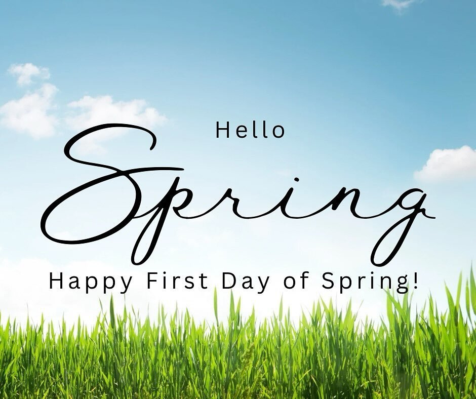 Happy First Day of Spring, friends! Wishing you a day filled with sunshine, blue skies and happiness! 🌼
