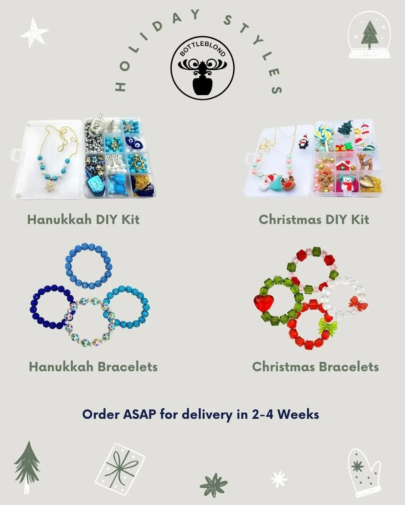 Holiday styles from @bottleblondjewels are the perfect stocking stuffer or add-on gift. Perfect to sit at your cash wrap and throw in to complete the look or gift.  Order NOW for delivery in 2-4 weeks 🎄🕎