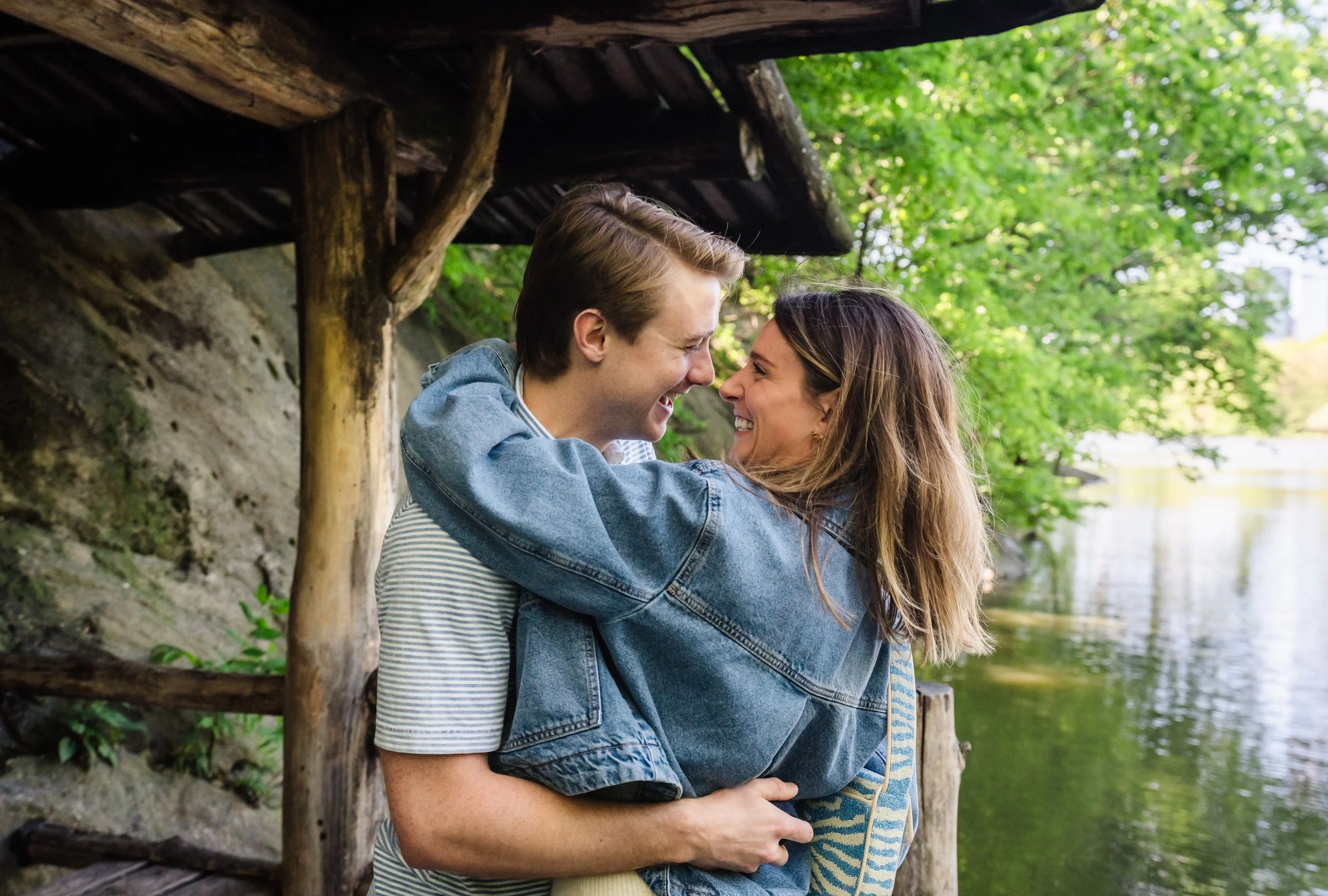 Proposing at Bank Rock Boat Landing (Central Park, NYC)