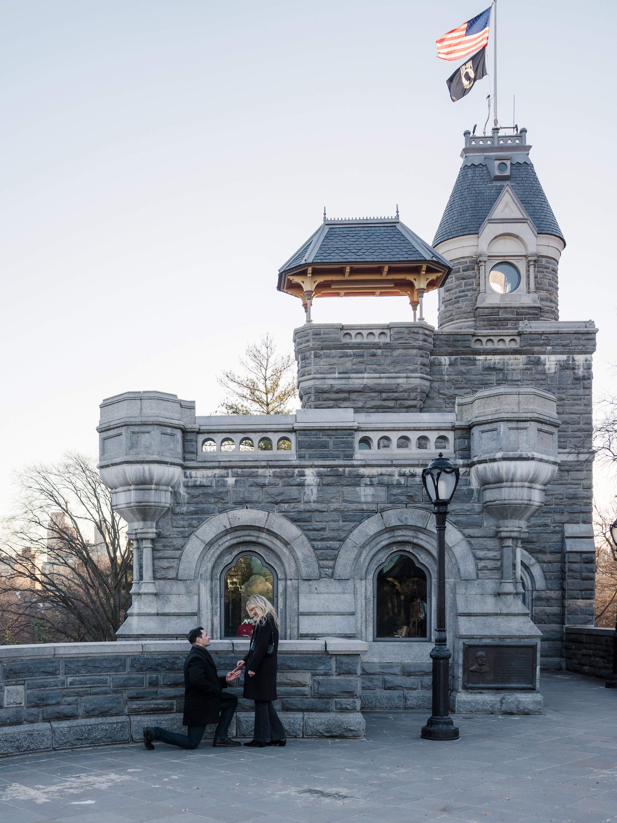 Proposing at Belvedere Castle (Central Park, NYC)