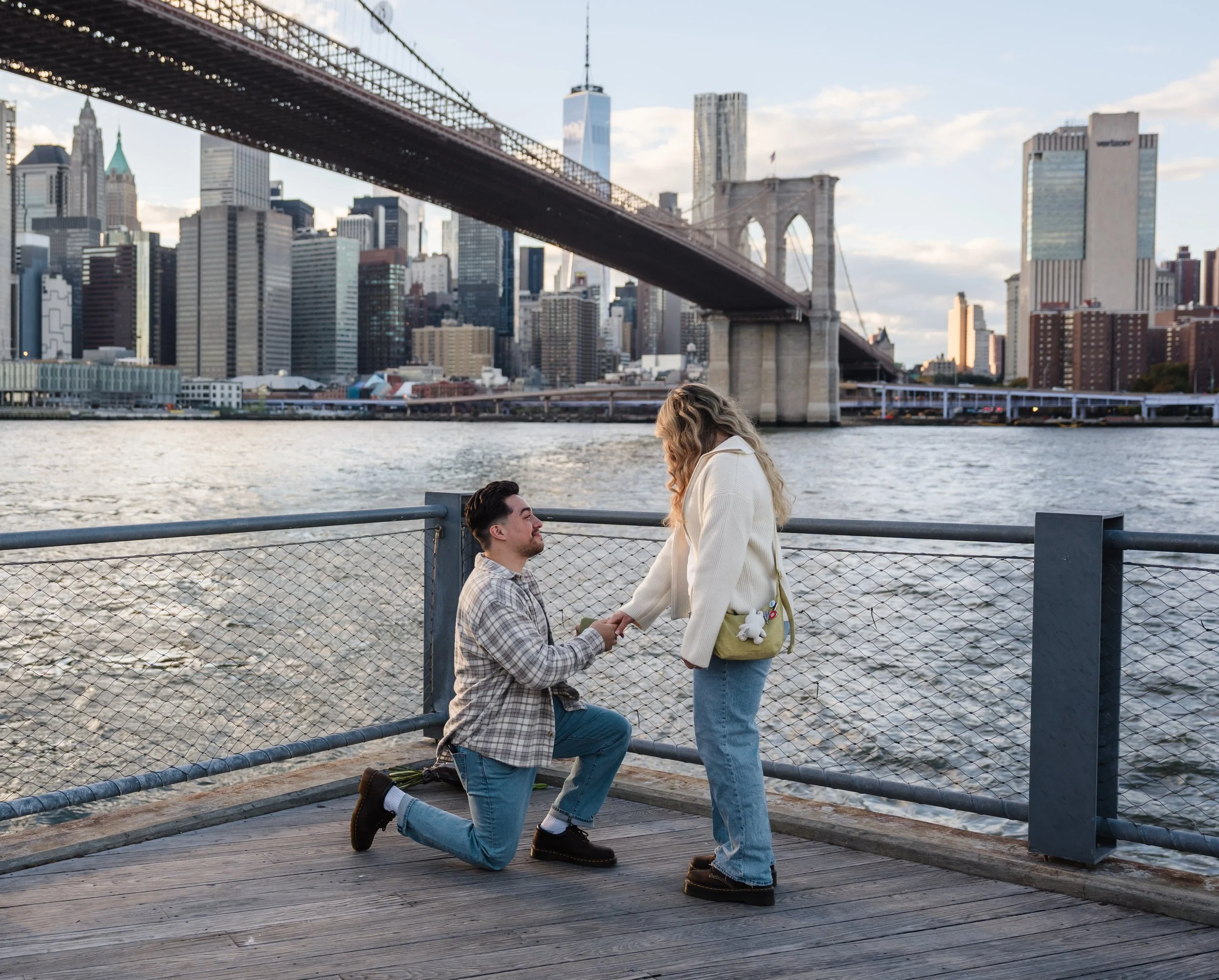 Proposing in DUMBO (Brooklyn)