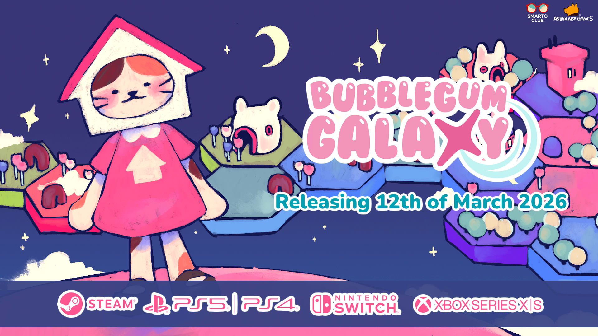 Bubblegum Galaxy Brings Its Cozy, Colourful Universe to Consoles, Arriving March 12