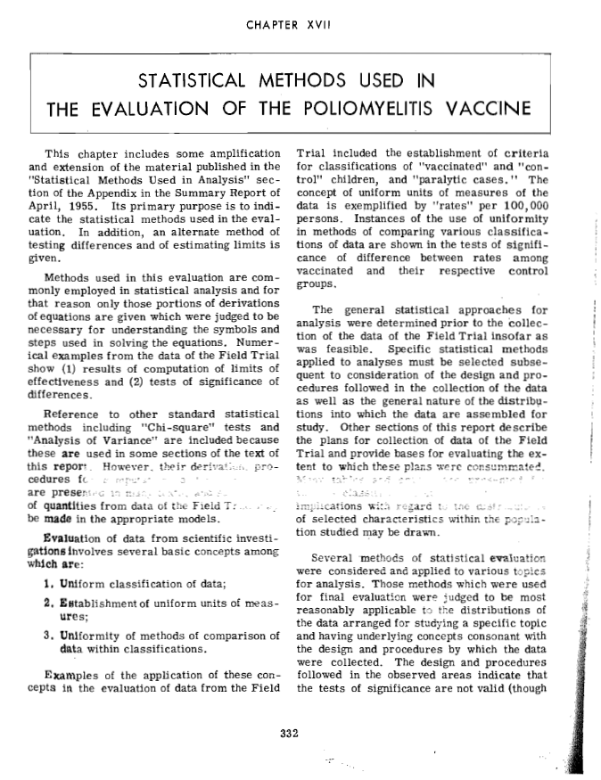 Francis Report Chapter 17: Statistical Methods