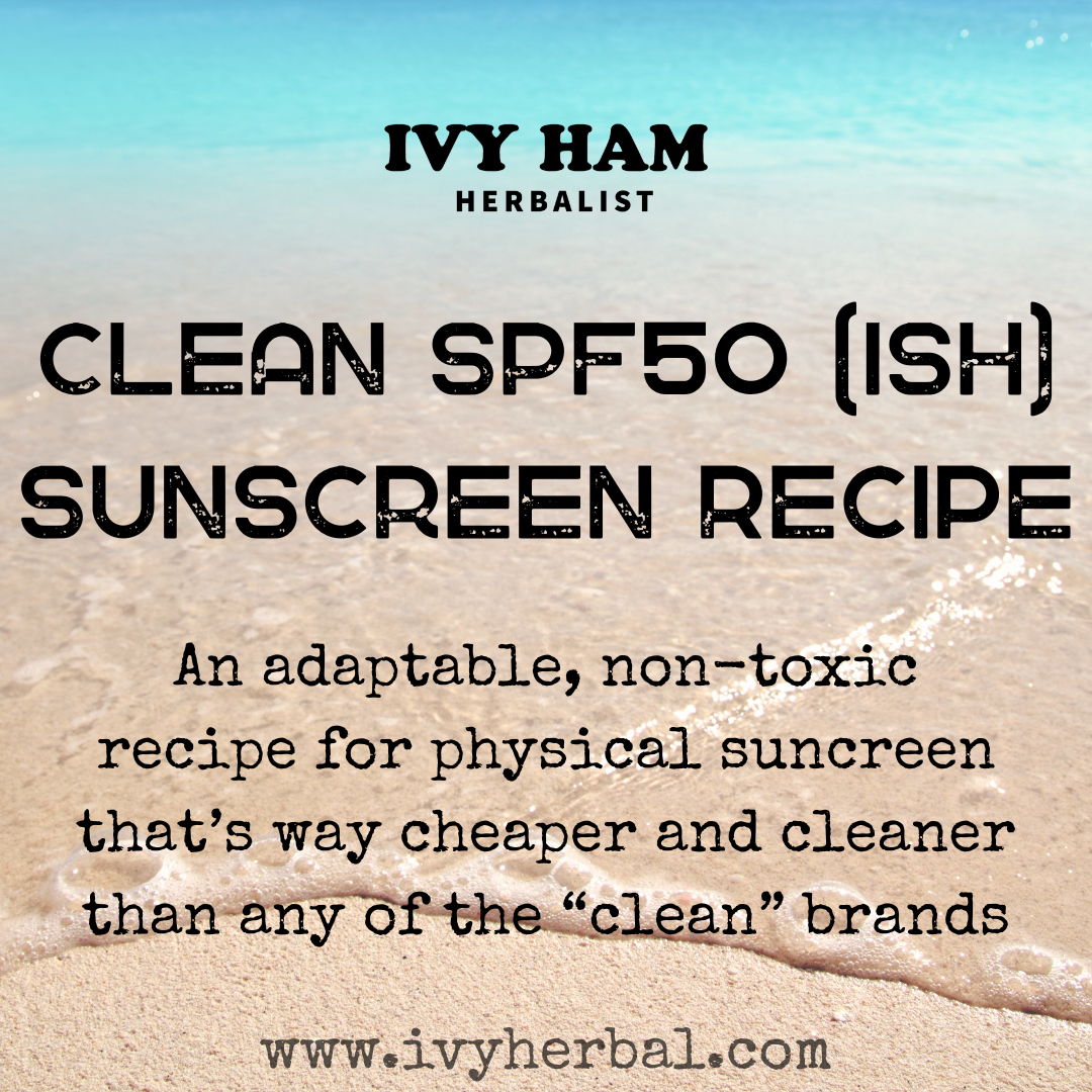 Clean SPF50(ish) Sunscreen Recipe