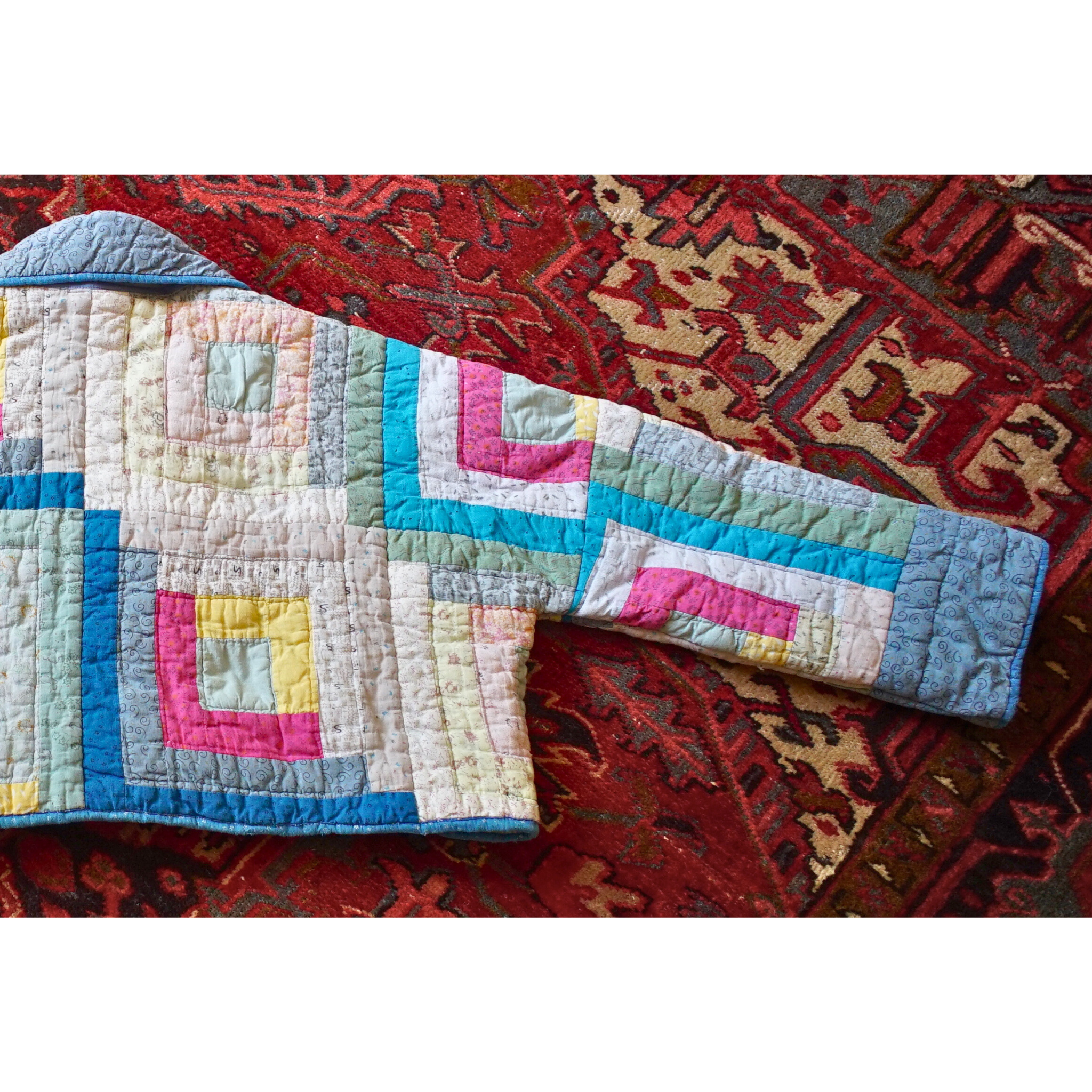 Upcycled Log Cabin Quilt Jacket Size S/M