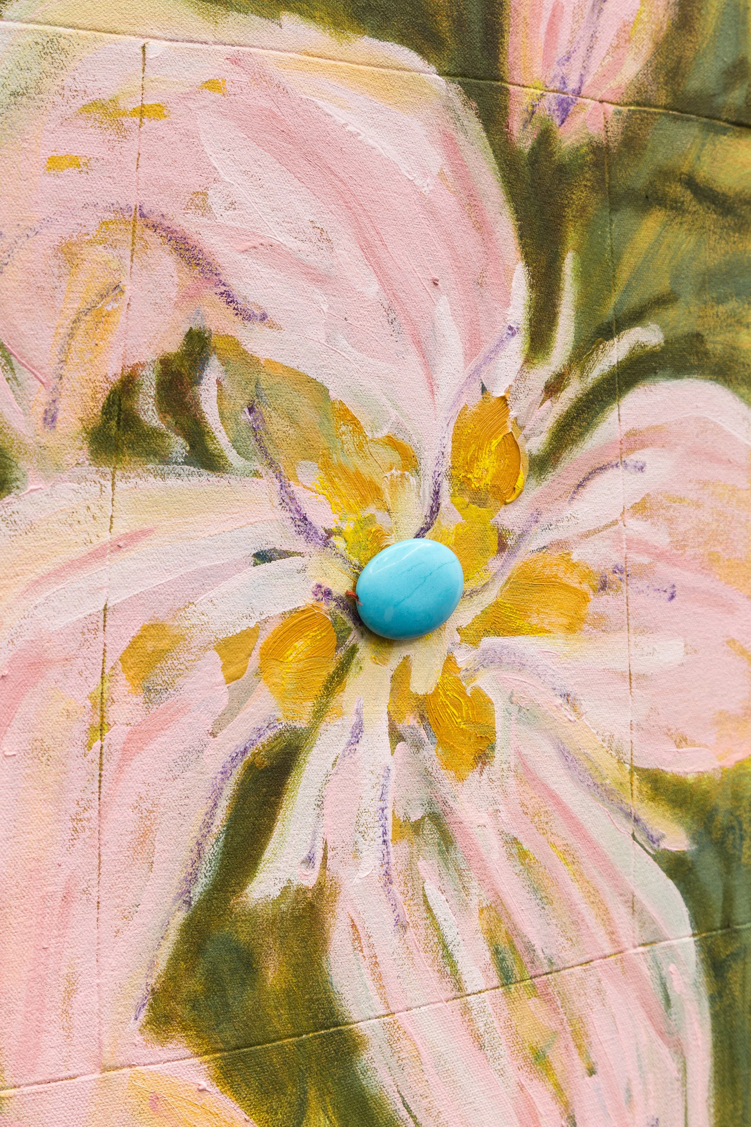 Prick (Detail)
Oil and found bead on canvas, 30 x 40cm
Detail

Documentation by Panisa Ongwat