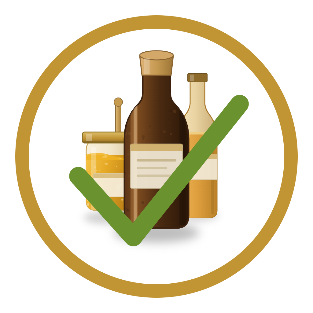 Illustration von Medikamentenflaschen mit einem grünen Aufwärtstrend-Checkmark, symbolisiert Fortschritt oder Erfolge im Gesundheitsbereich.