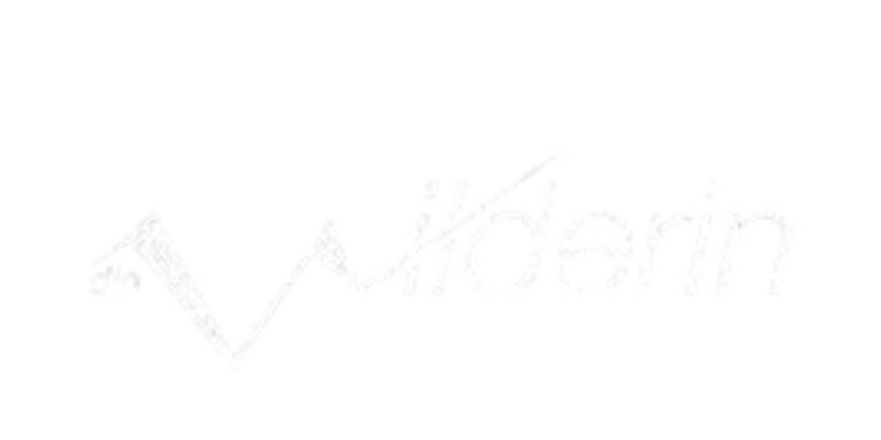 Logo des Restaurants Die Wilderin mit einer stilisierten Berglinie und einem Piktogramm.