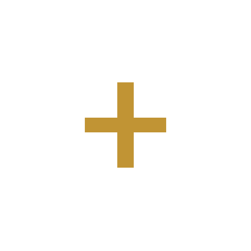 Schwarzes Kreuz mit goldener Plus-Zeichnung in der Mitte auf schwarzem Hintergrund.