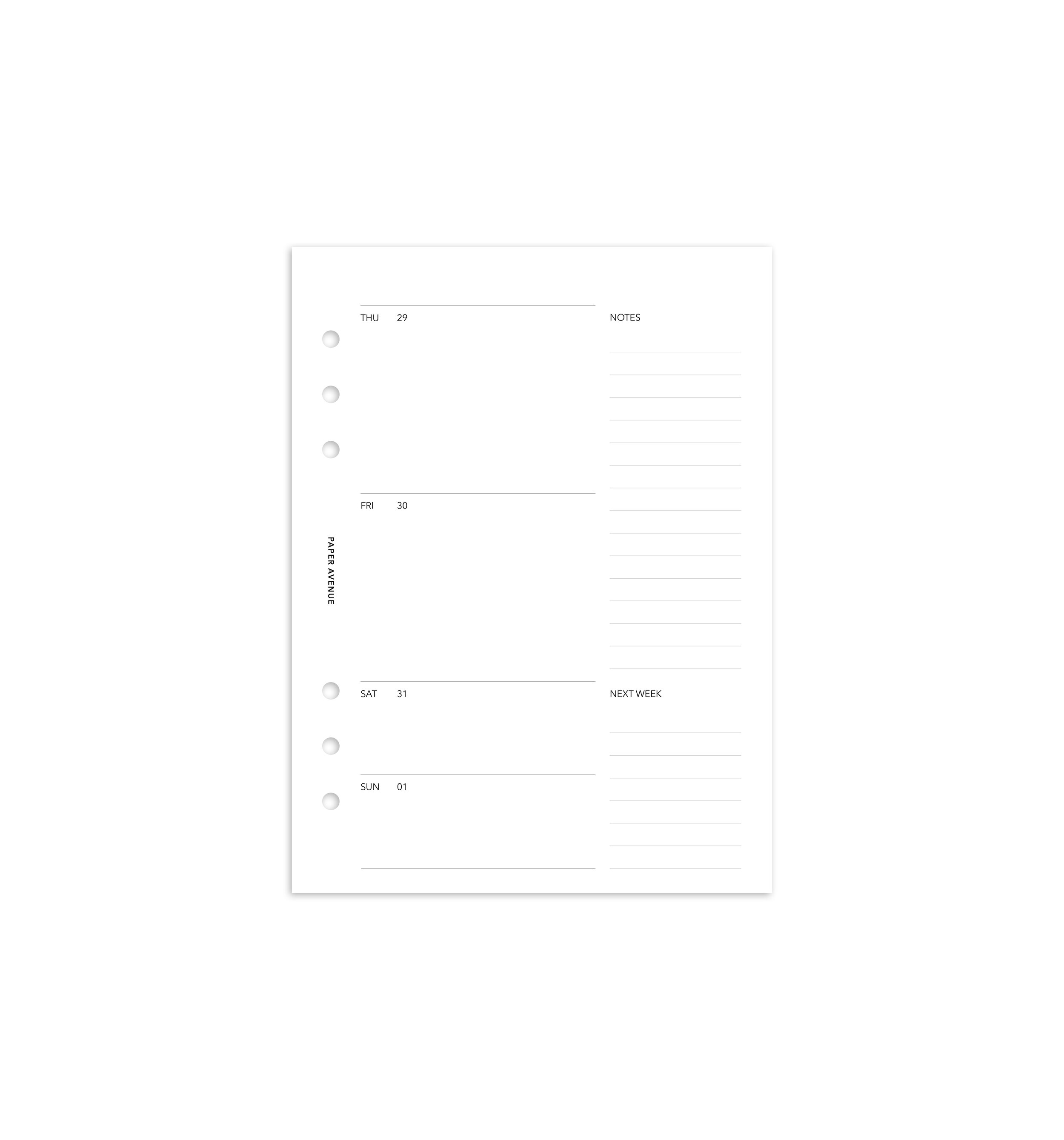 2023 Weekly Planner Inserts - Horizontal Vol.2 Right