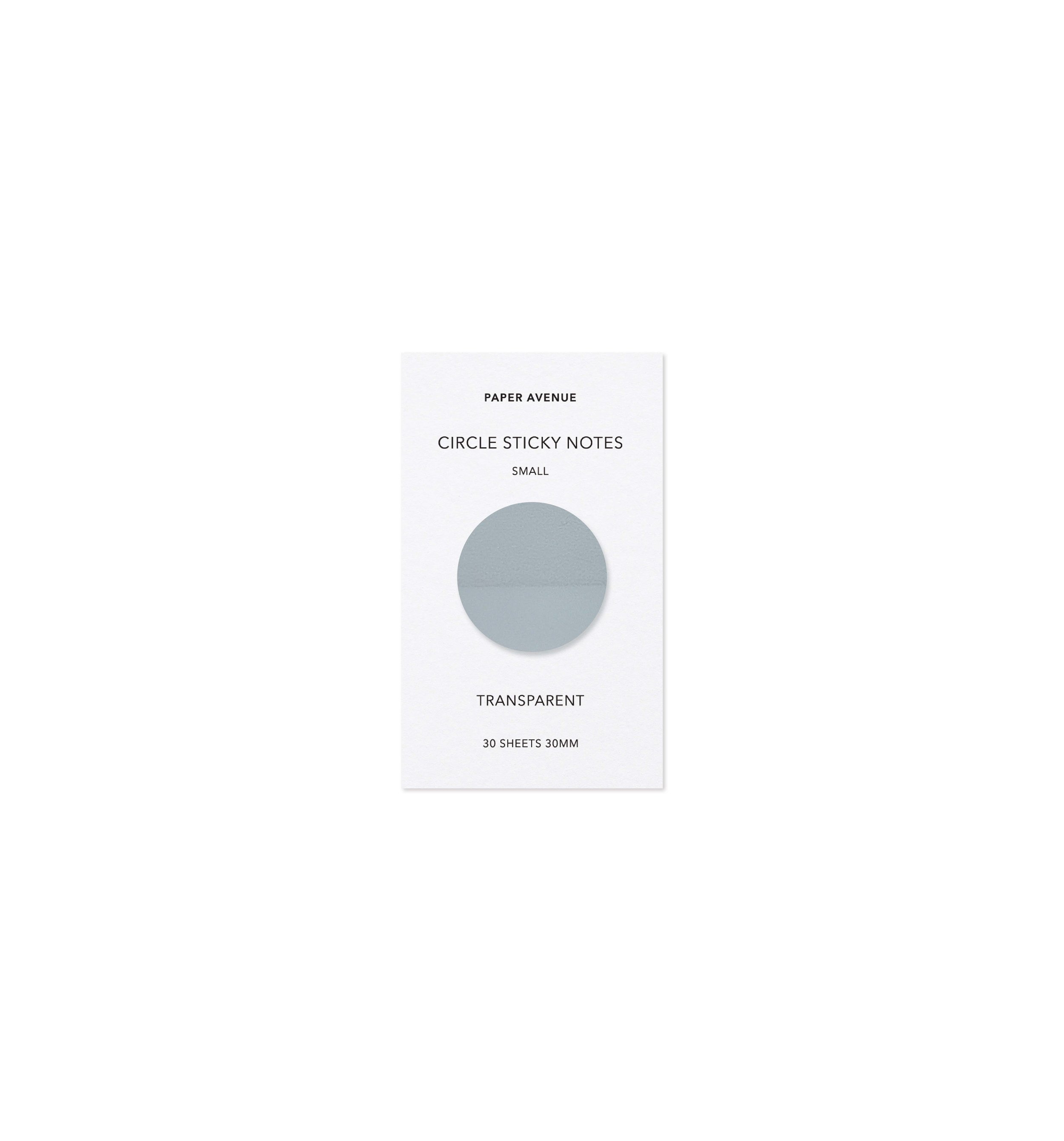 Small Circle Transparent Sticky Notes Grey