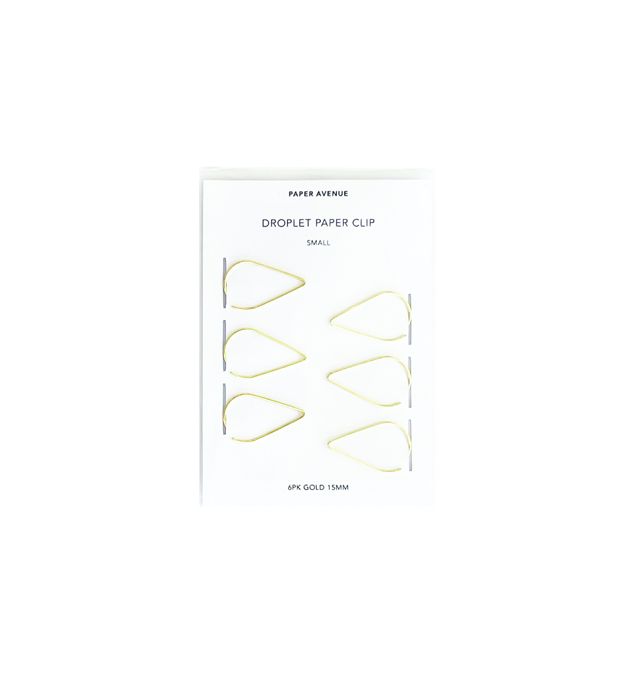 Small Gold Droplet Paper Clip