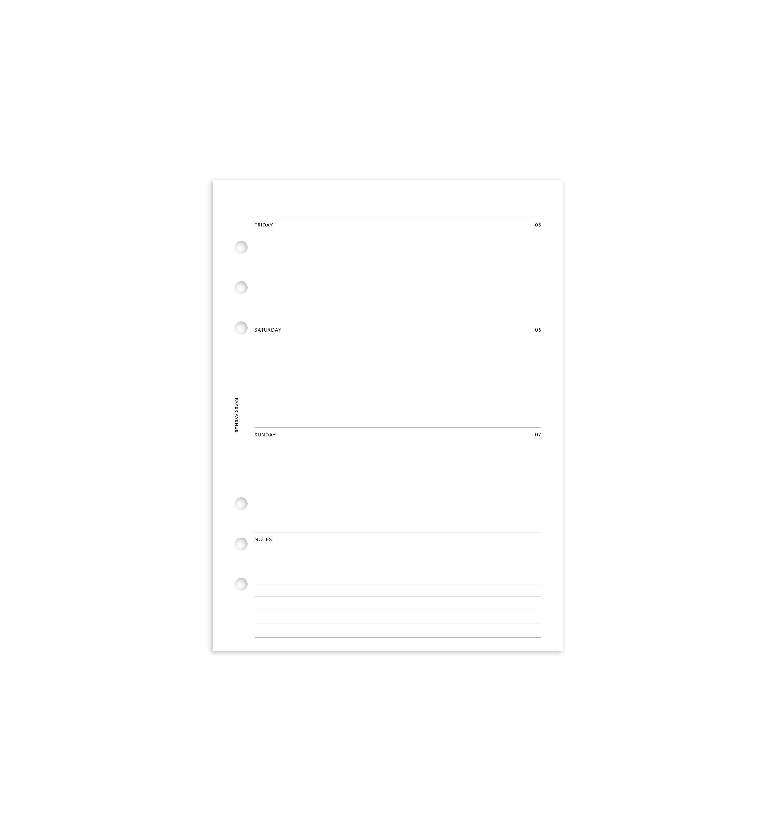 Weekly Spread Inserts