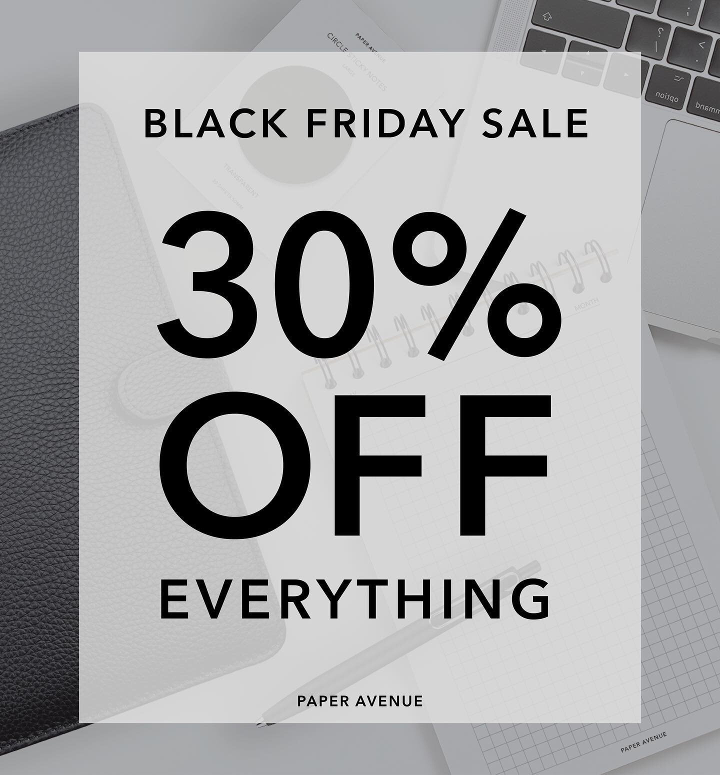 Don&rsquo;t walk run! Our biggest sale of the year is here! 

30% OFF EVERYTHING! + FREE shipping on all AU orders over $75.

#blackfridaysale