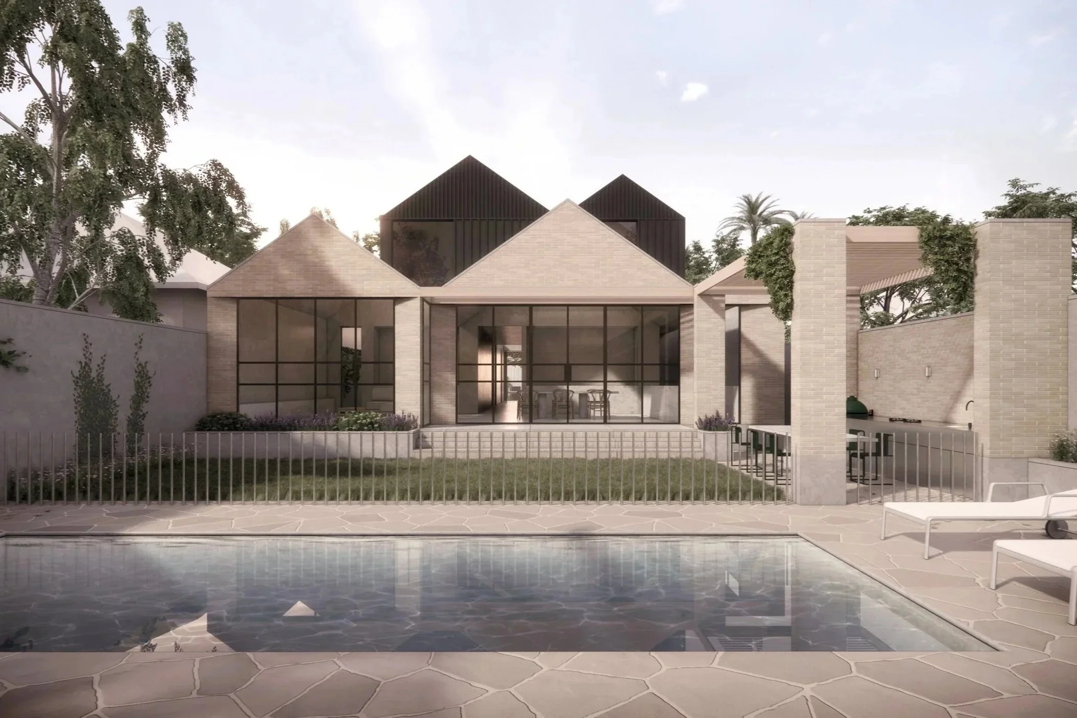 Malvern East Residence, rear view.