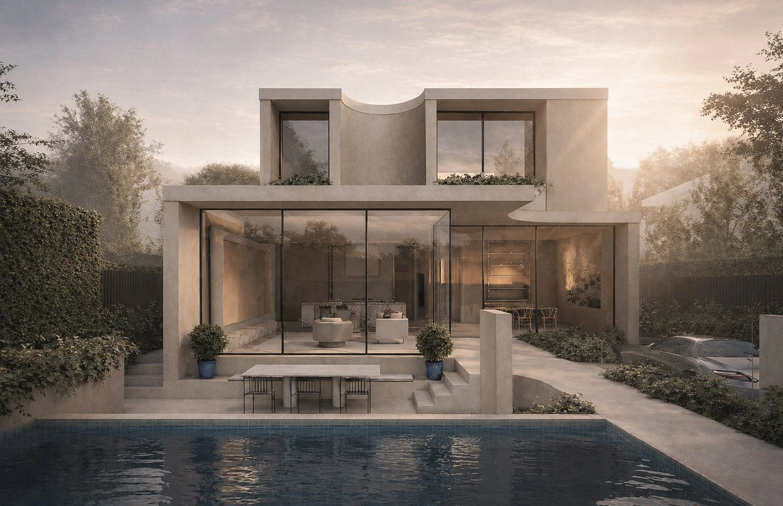 Armadale Residence, rear view. 