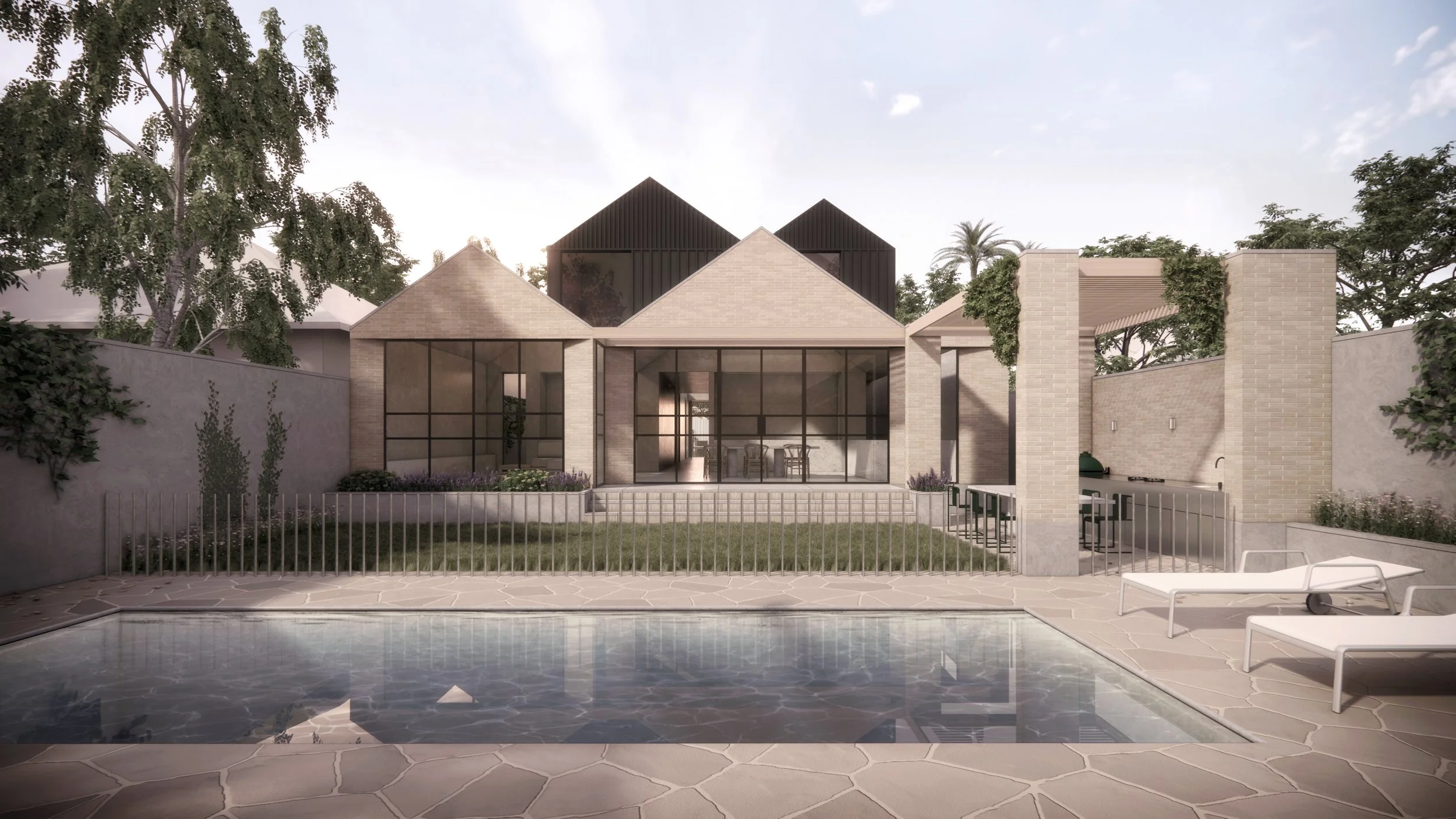 Malvern East Residence, rear view.