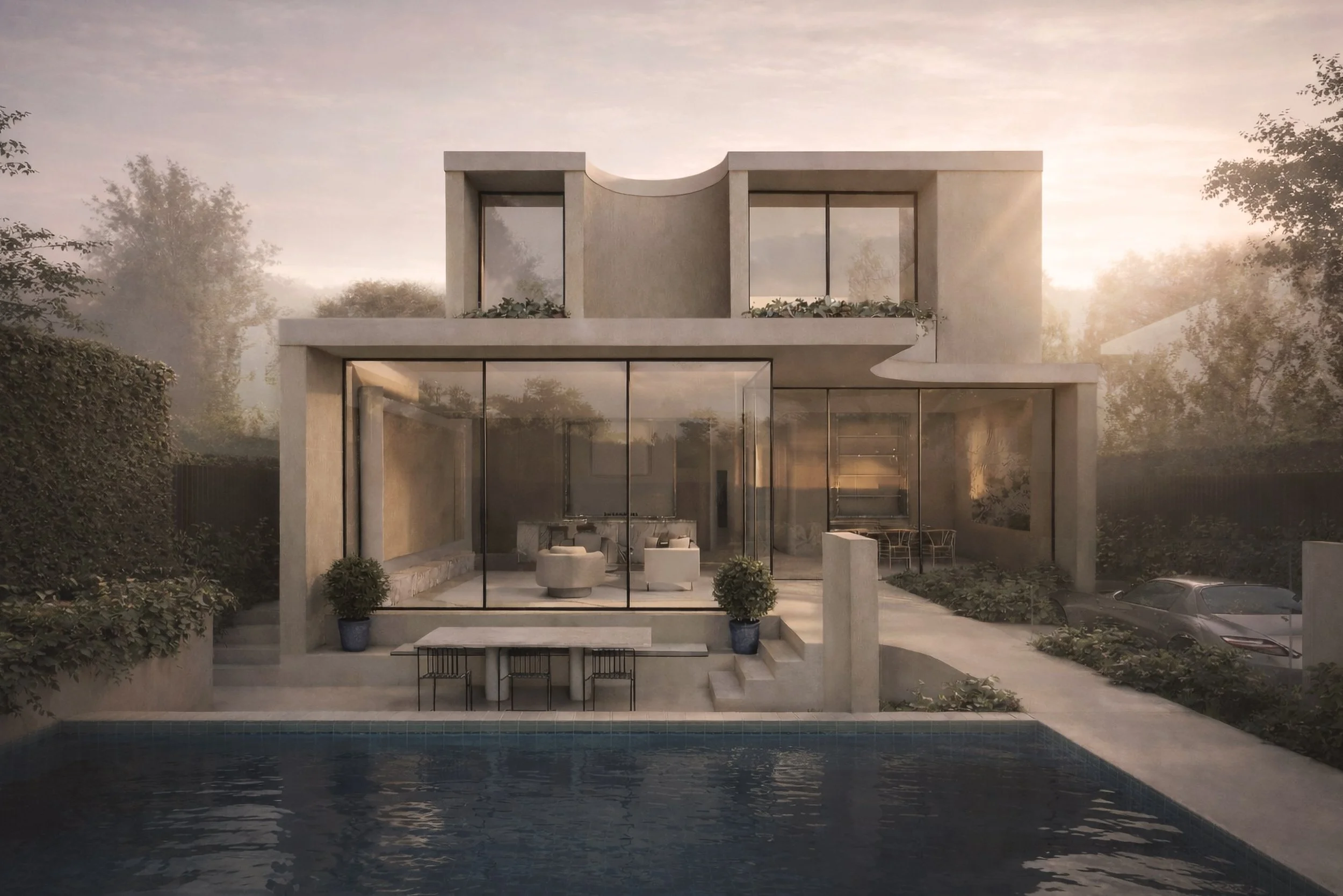 Armadale Residence, rear view. 