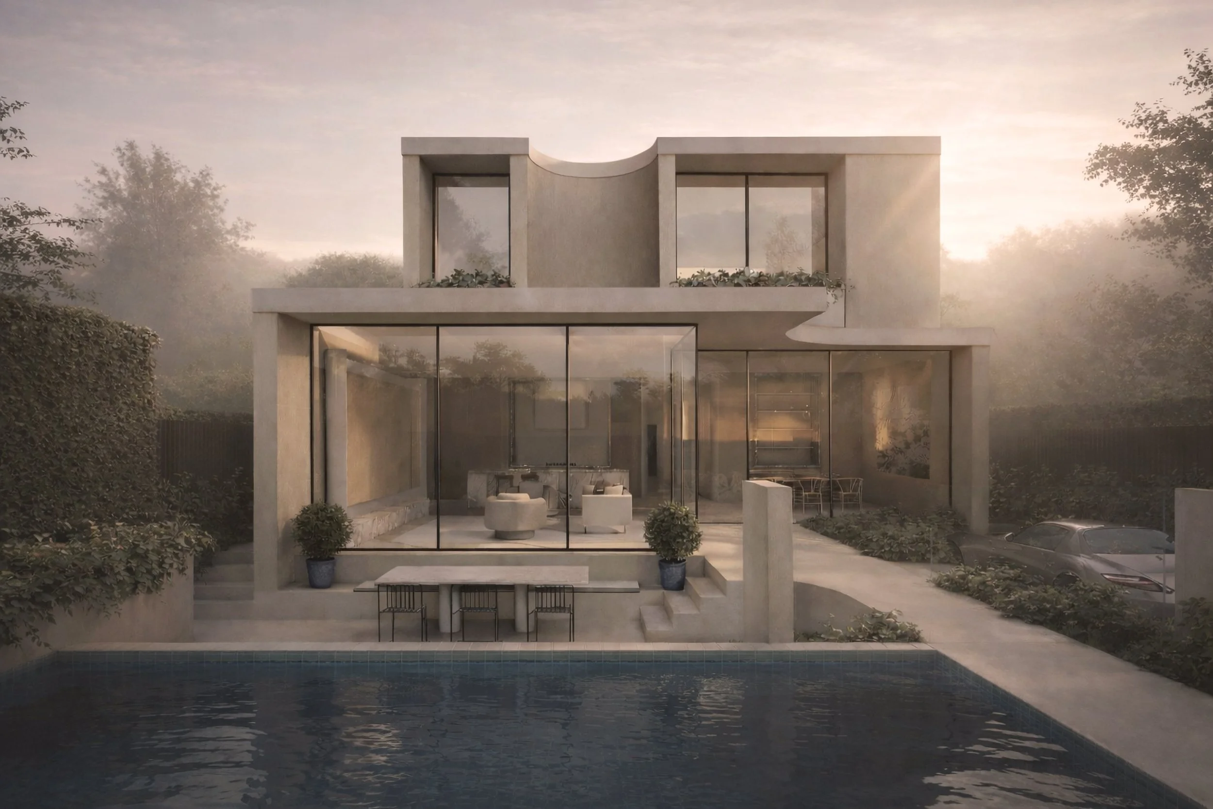 Armadale Residence, rear view. 