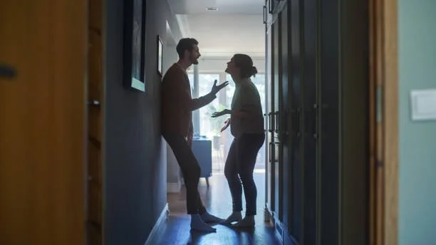 Couple navigating communication difficulties and relationship stress