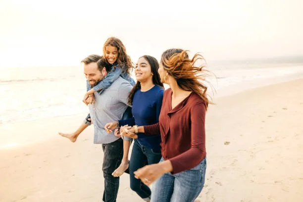 Family sharing a supportive moment of connection and togetherness