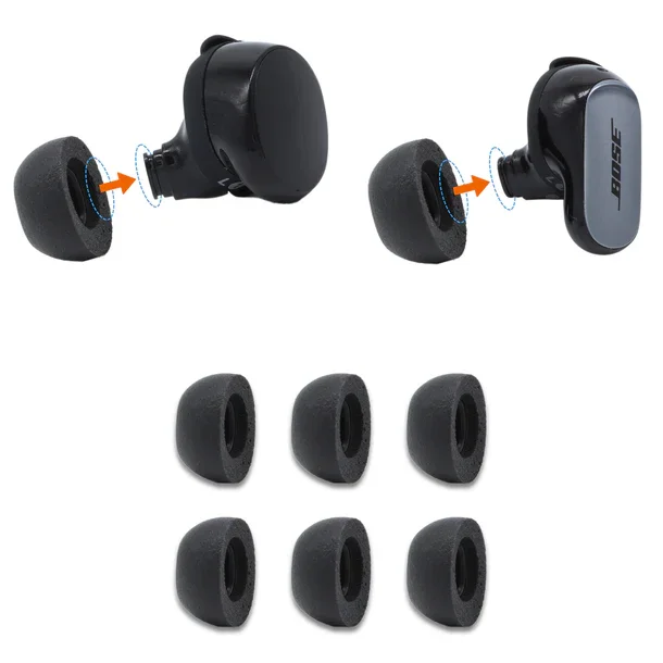 Memory Foam Ear Tips for Bose QuietComfort, QuietComfort II & QuietComfort Ultra 1&2