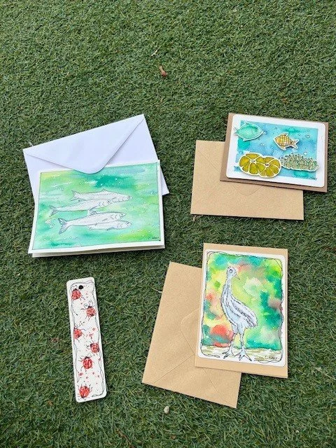 Painting on Cards & Bookmarks