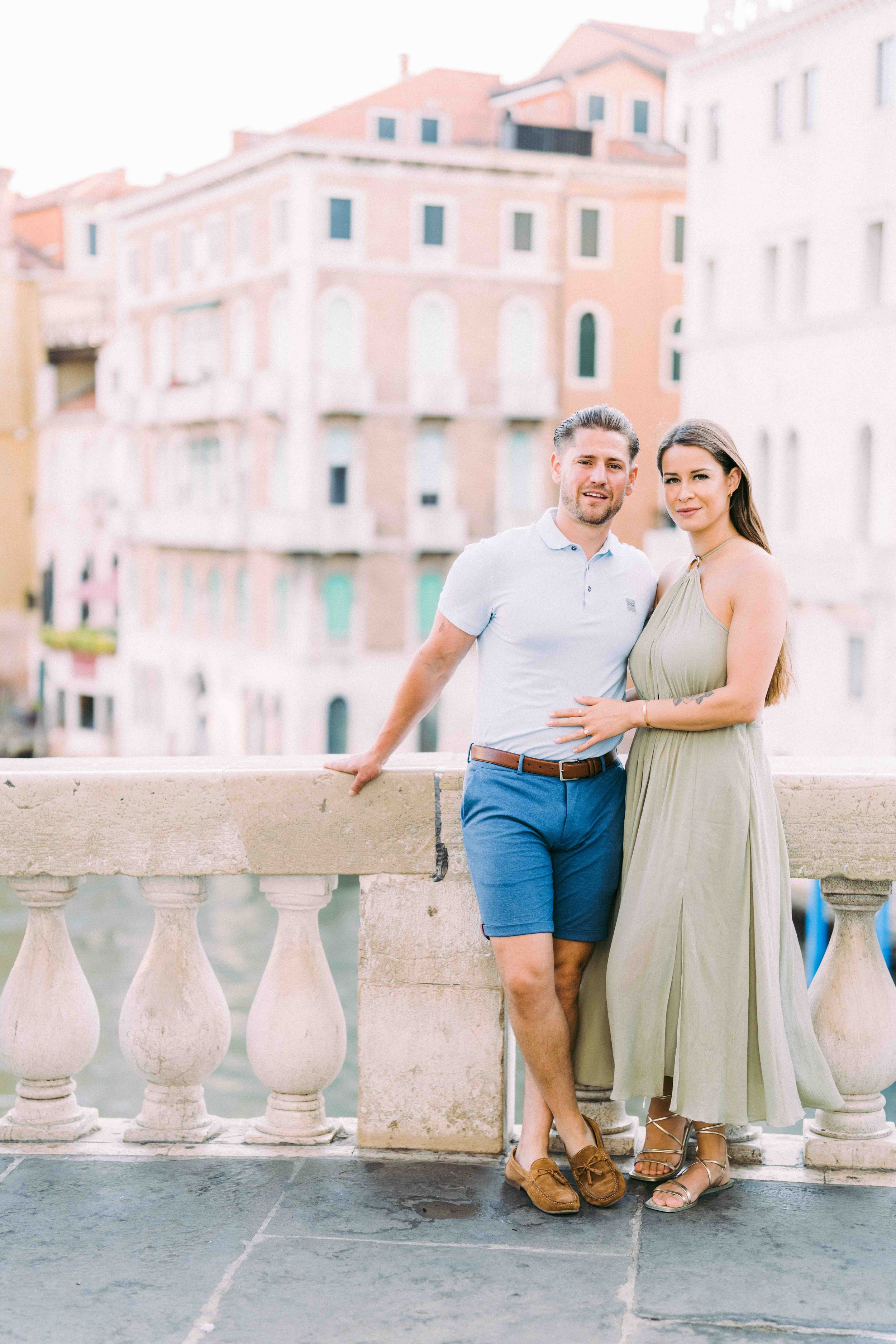 Ryan and Alice Venice photoshoot at Rialto Bridge
