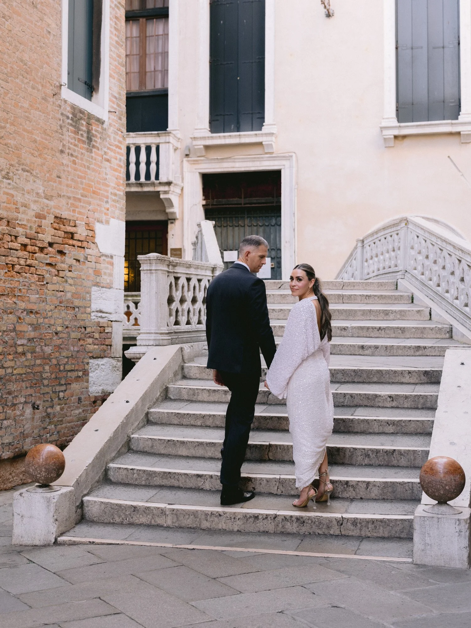 Stairway Glance on a Venetian Bridge