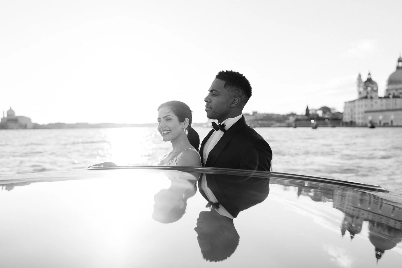 Black and White Venice Wedding Photo – Photographer in Venice