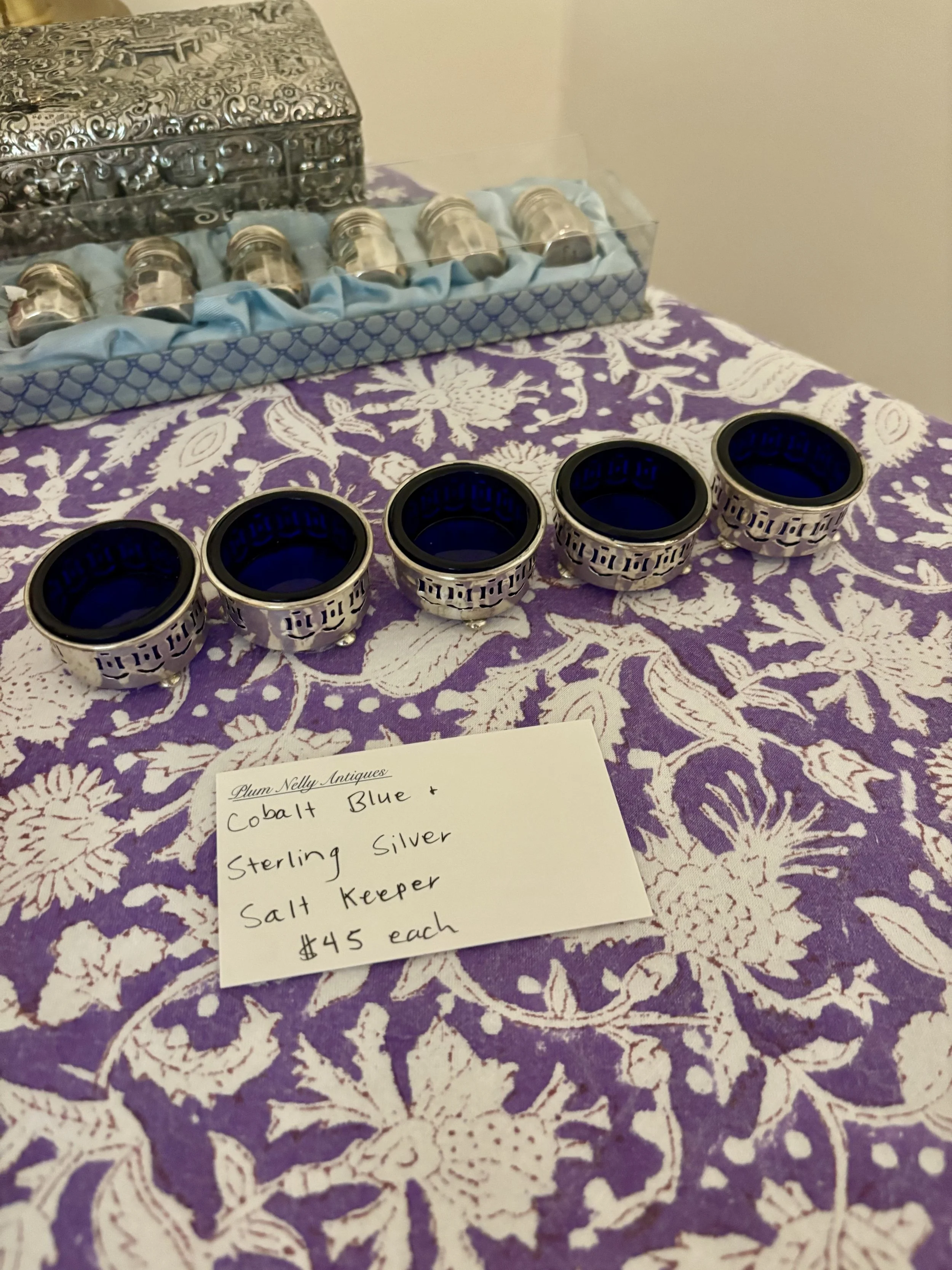Cobalt Blue + Sterling Silver Salt Keeper