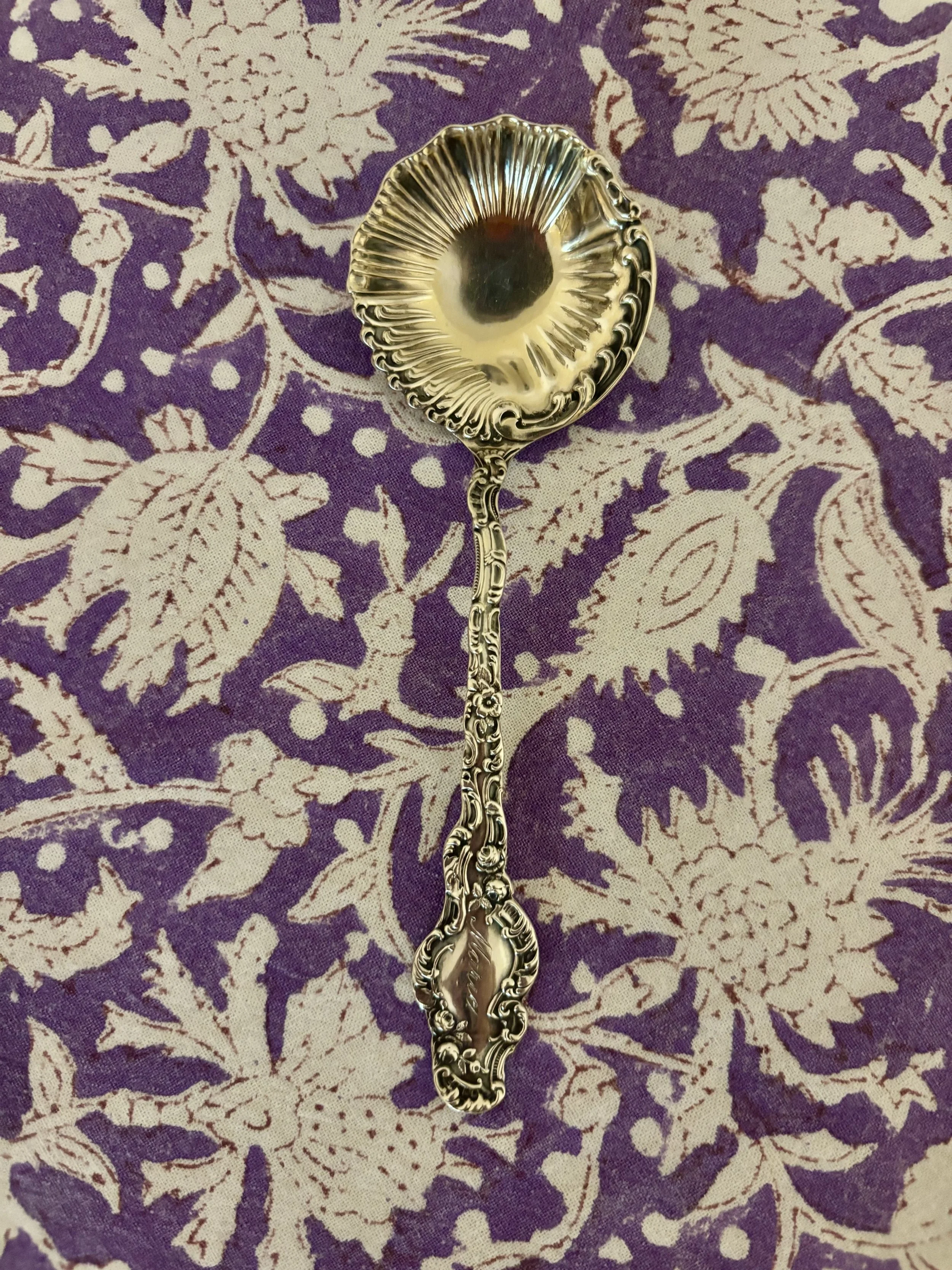 Sterling Silver Bonbon/Berry Spoon or Sugar Shell