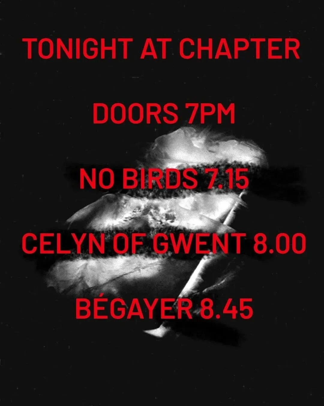 Timings for tonight @chapterartscentre 

Woop woop