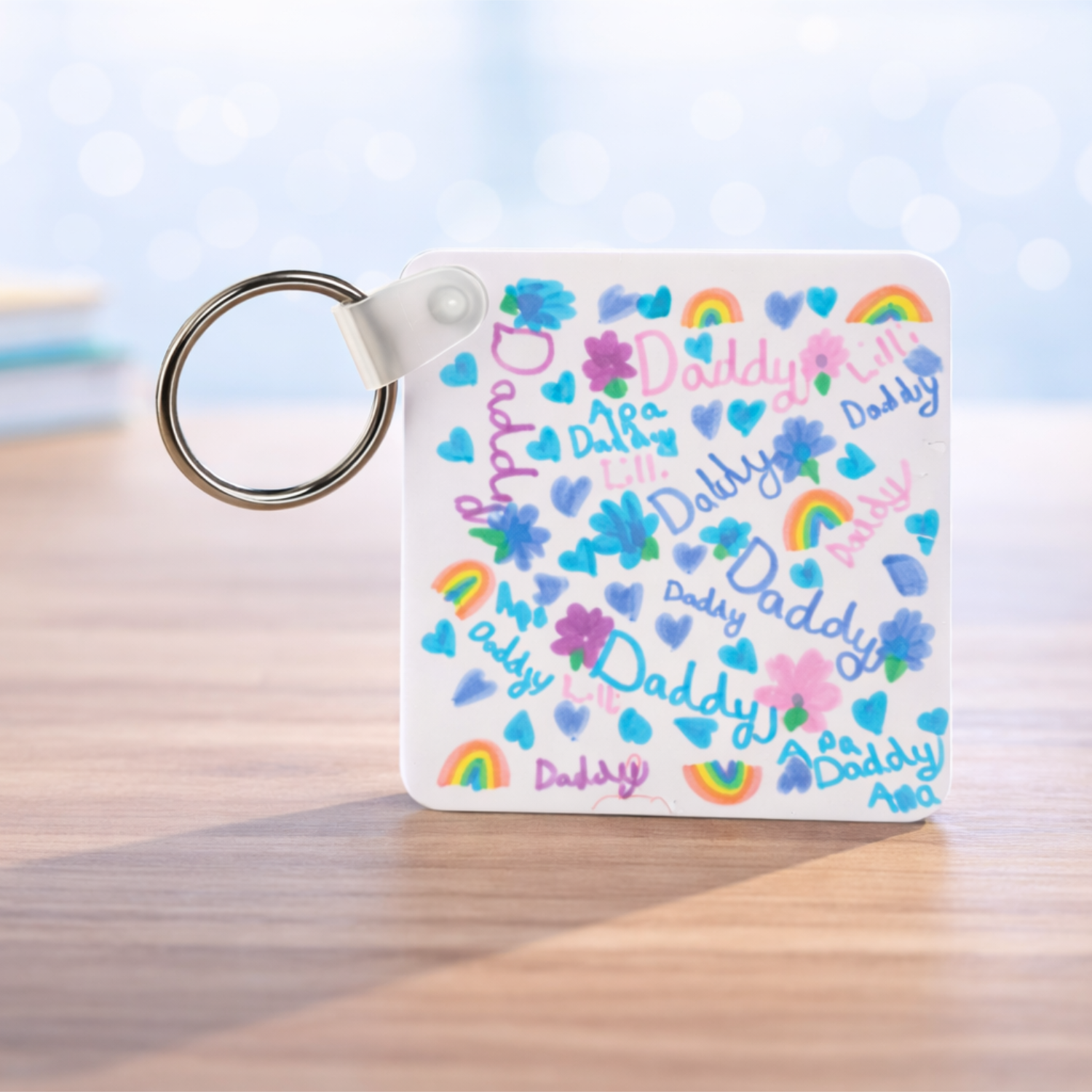 Father's Day gift - brightly coloured keyring