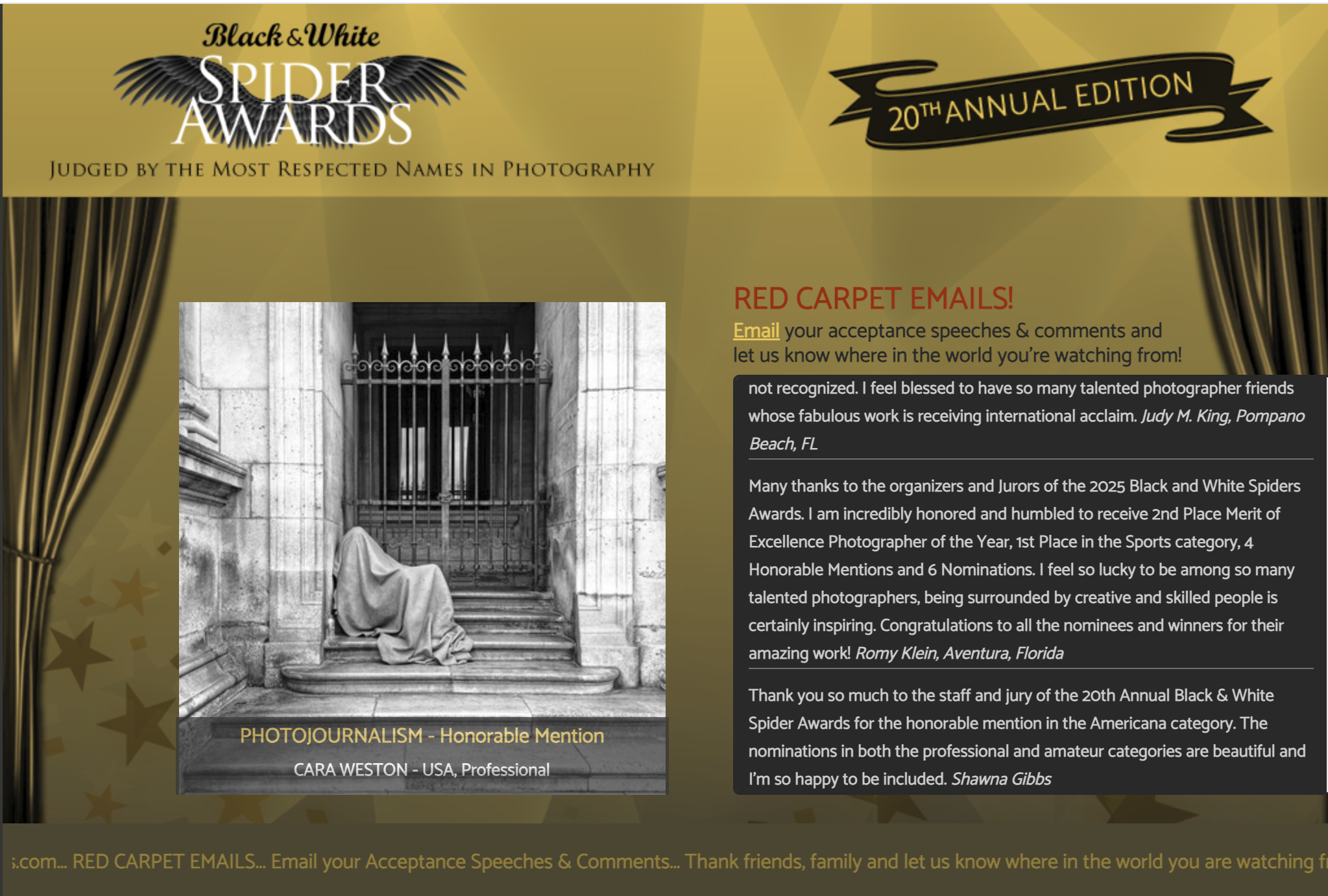 20th Annual Black and White Spider Awards 2025