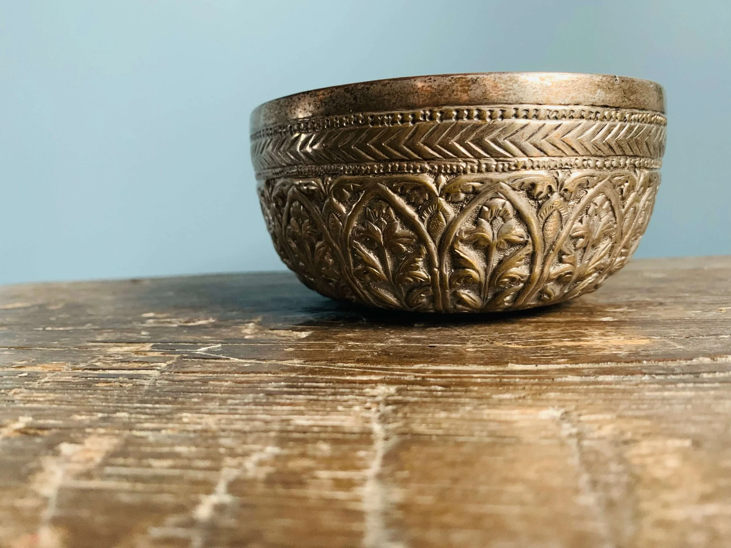REPOUSSE THAI SILVER BOWL - SOLD